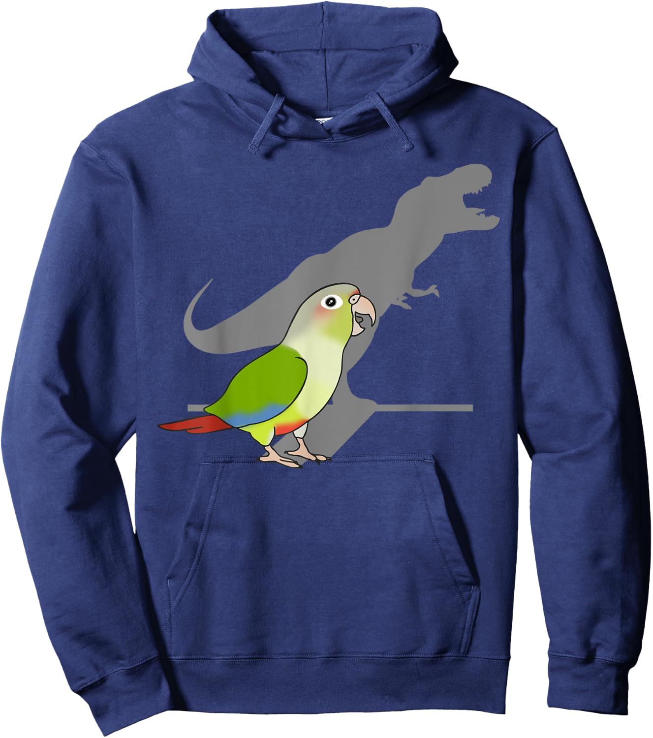 Funny T-rex Cinnamon Conure, Dinosaur Parrot, Birb memes Hoodie - Hoodie | Navy