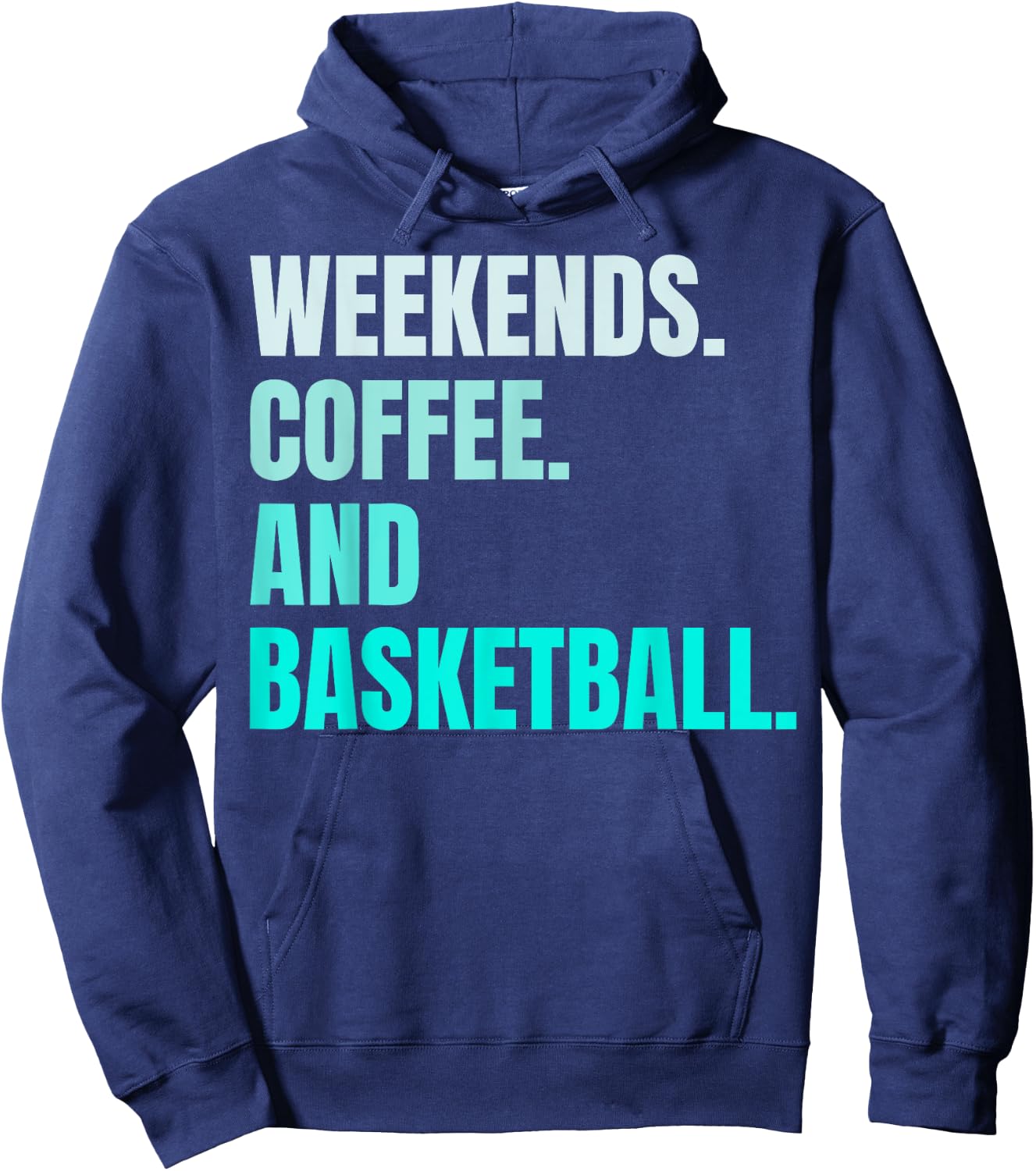 Weekends Coffee And Basketball Retro Fan Basketball Lovers Hoodie - Hoodie | Navy