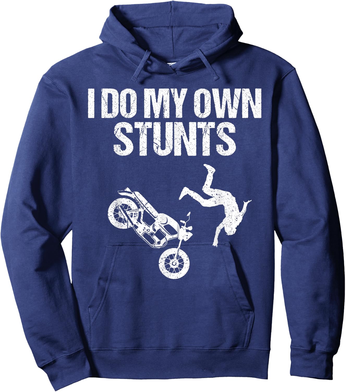 Funny I Do My Own Stunts Cool Motorcycle Gift Women Hoodie - Hoodie | Navy