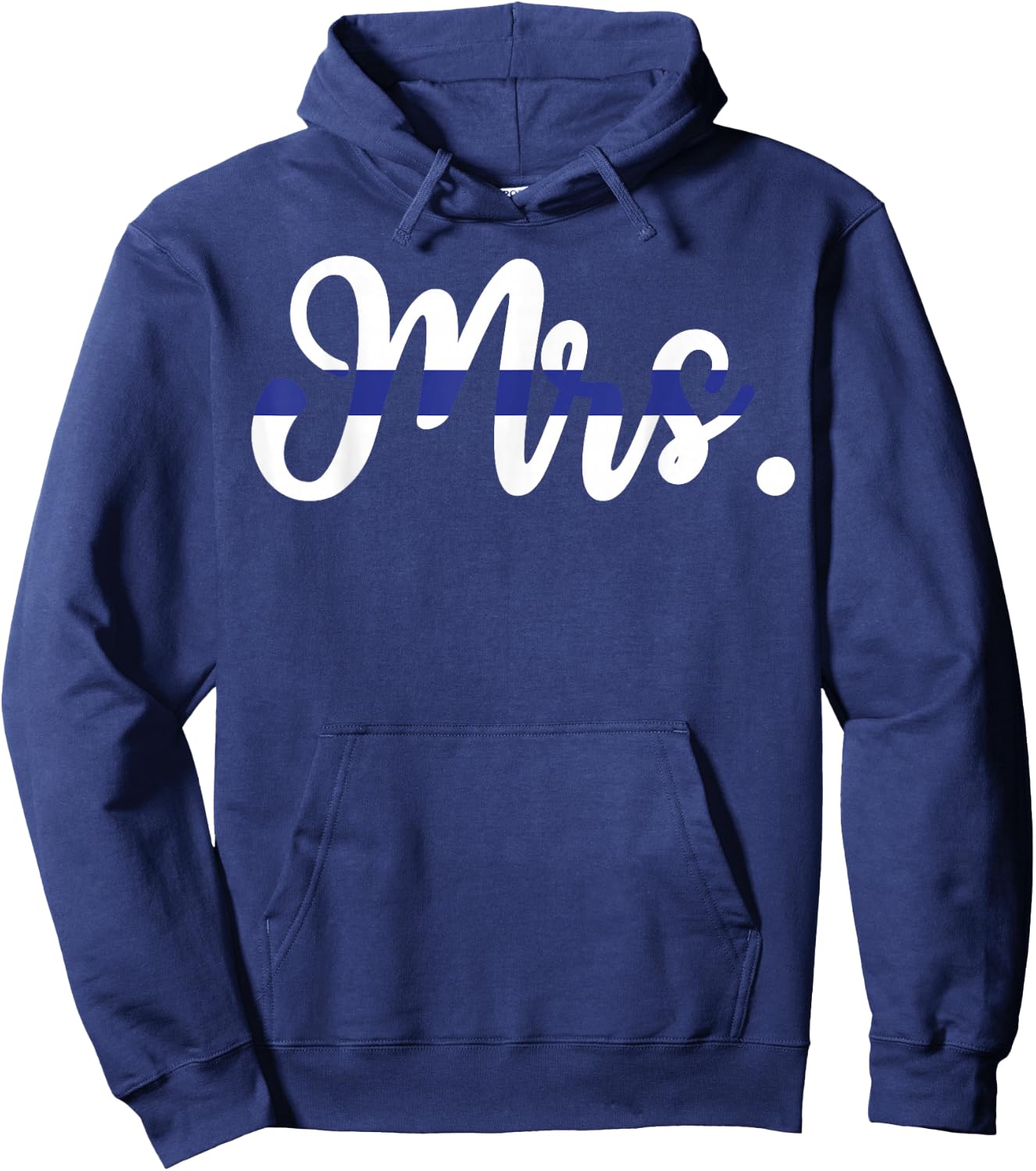 Proud Wife of A Police Officer Thin Line in Blue Shirt Hoodie - Hoodie | Navy