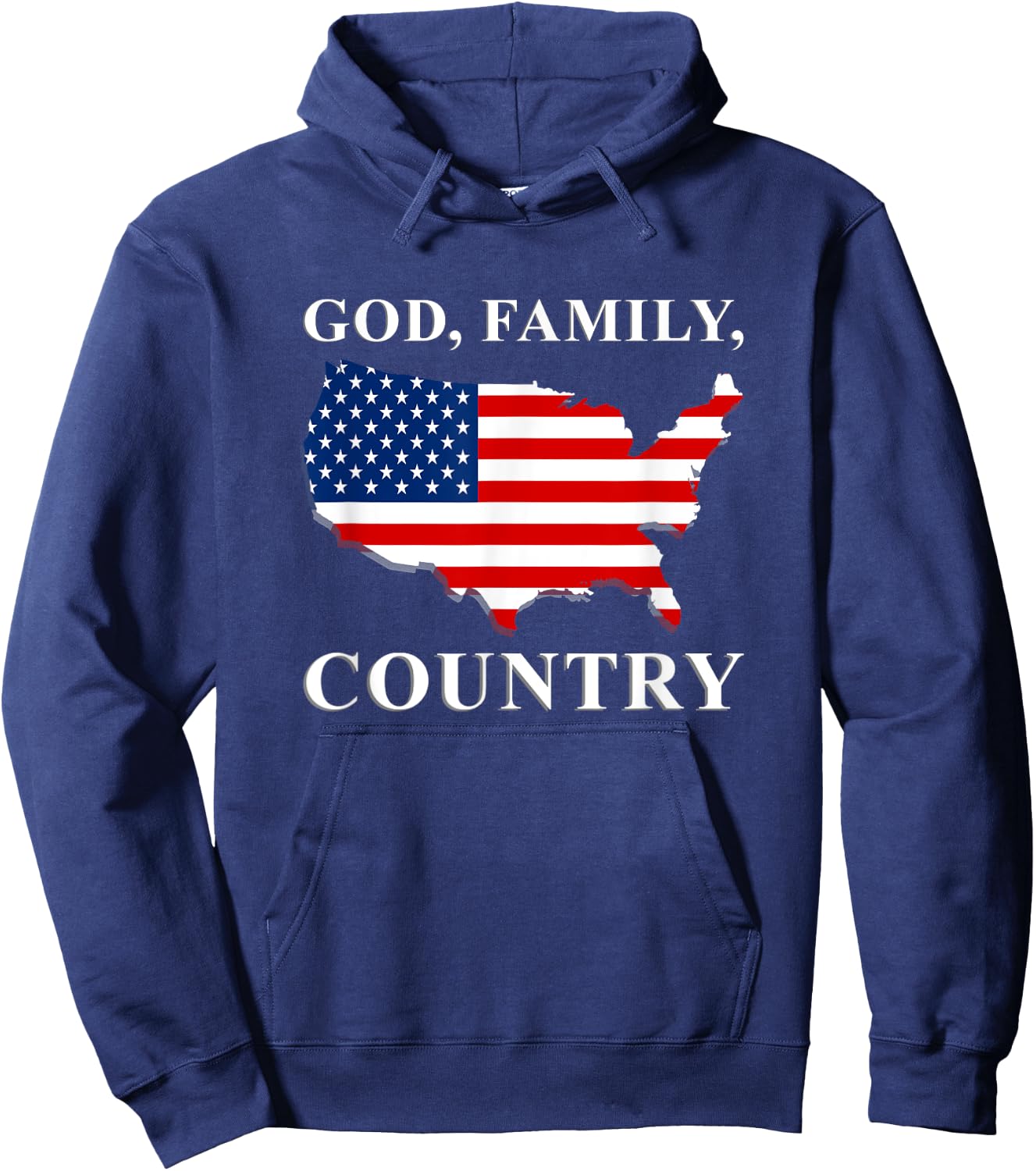 God Family Country US Flag Jesus Christ Holy Bible Prayer Hoodie - Hoodie | Navy