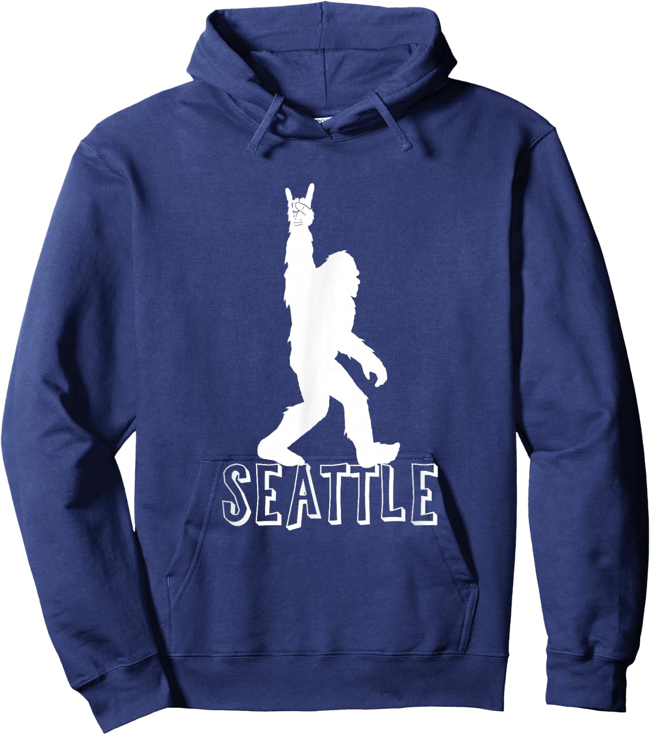 Bigfoot Seattle Washington Grunge Rock and Roll Souvenir Hoodie - Hoodie | Navy