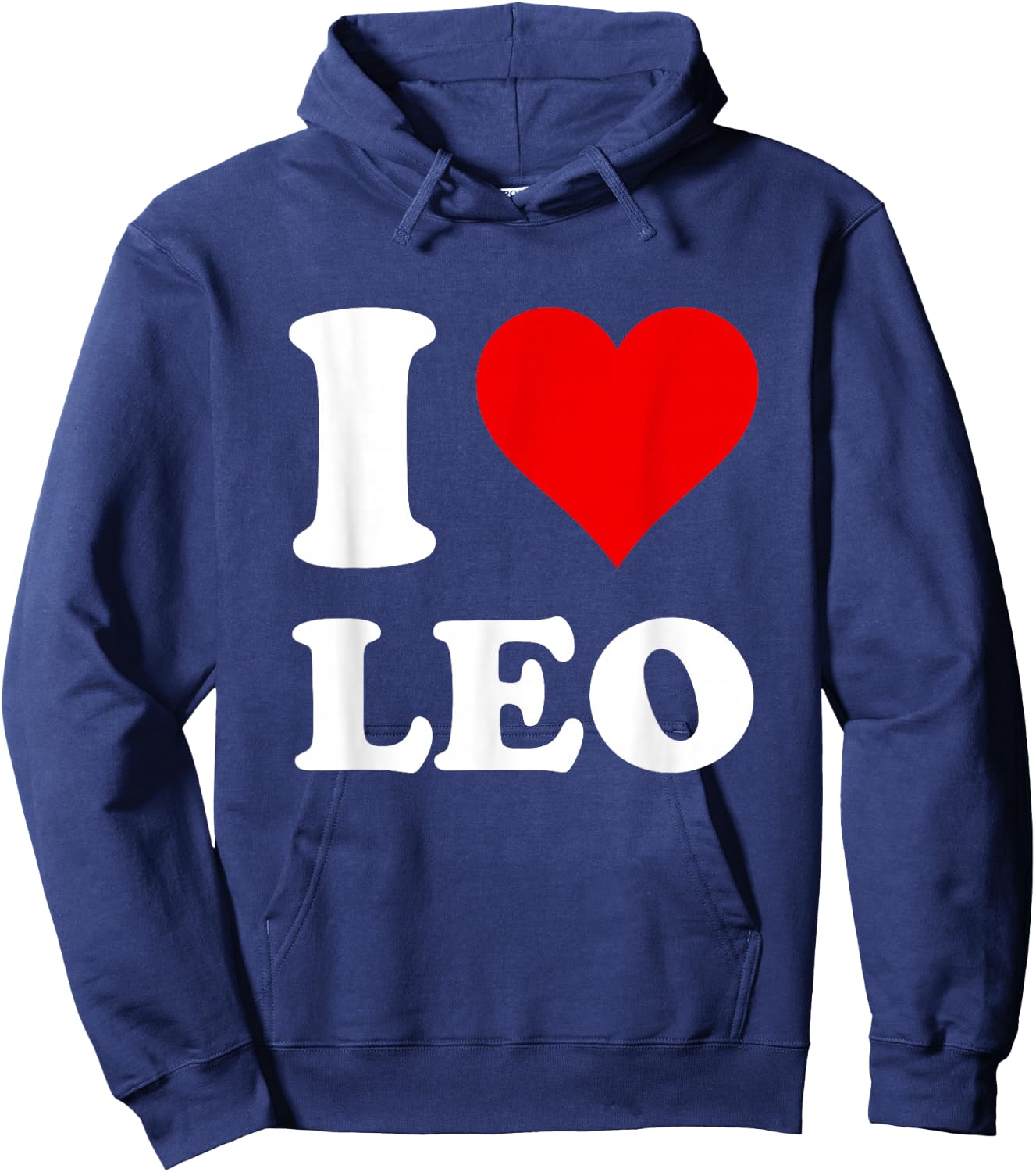 I Love Leo Hoodie - Hoodie | Navy