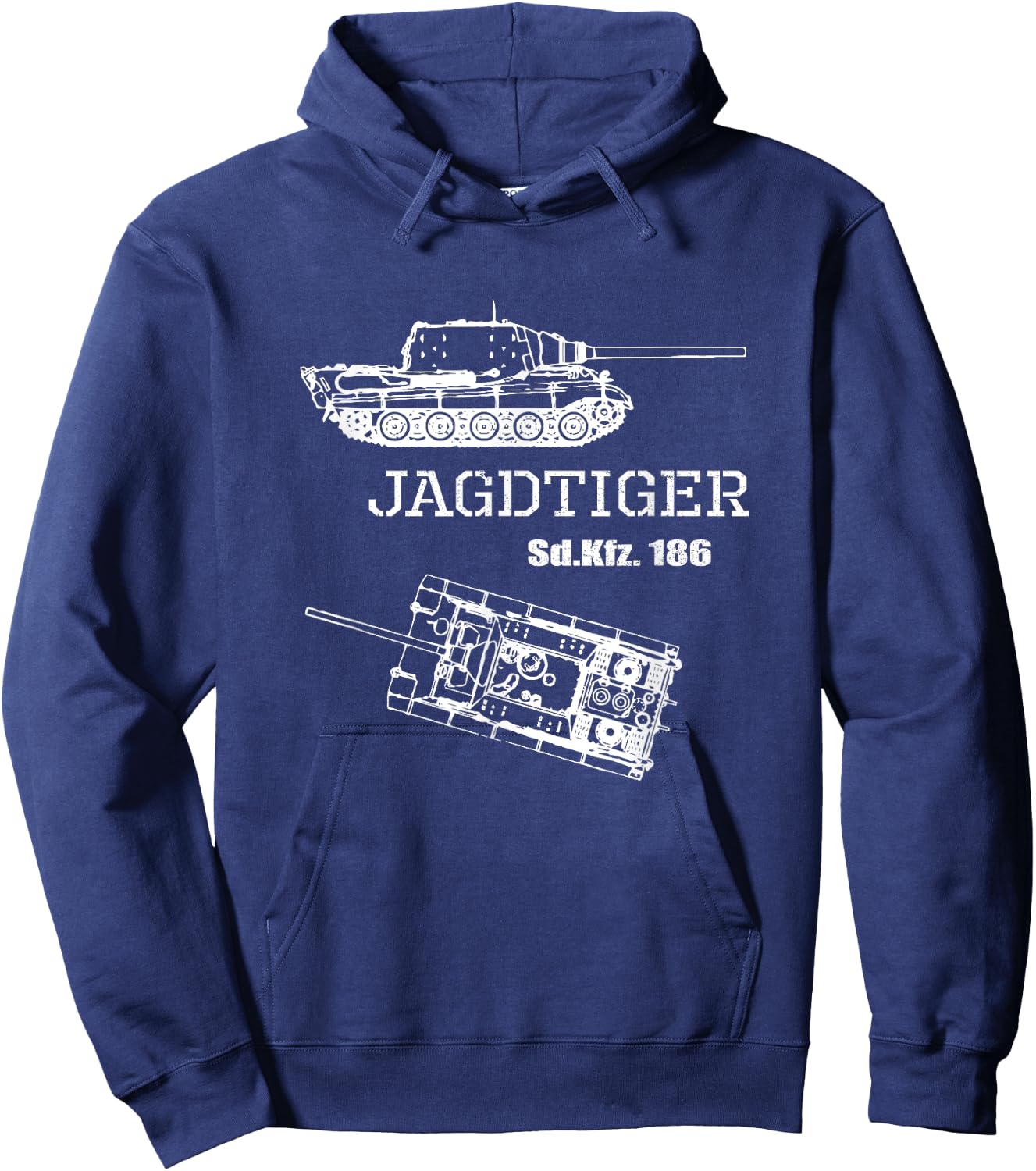 Tank destroyer Jagd Tiger Sd.Kfz. 186 German Wehrmacht WW 2 Hoodie - Hoodie | Navy