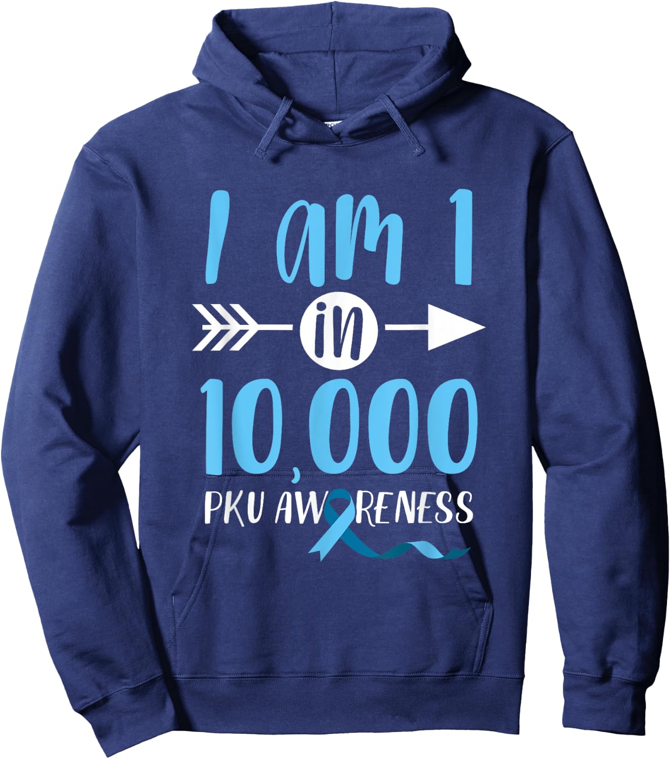 Phenylketonuria PKU Strong Warrior Heartbeat Awareness Hoodie - Hoodie | Navy