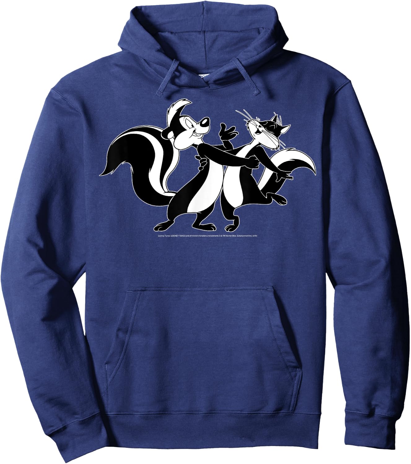 Looney Tunes Pepe Le Pew & Penelope Portrait Hoodie - Hoodie | Navy