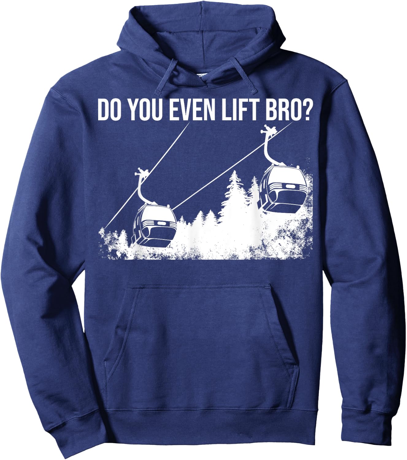 Funny Do You Even Lift Bro Gift | Cute Skiing Lover Men Boys Hoodie - Hoodie | Navy