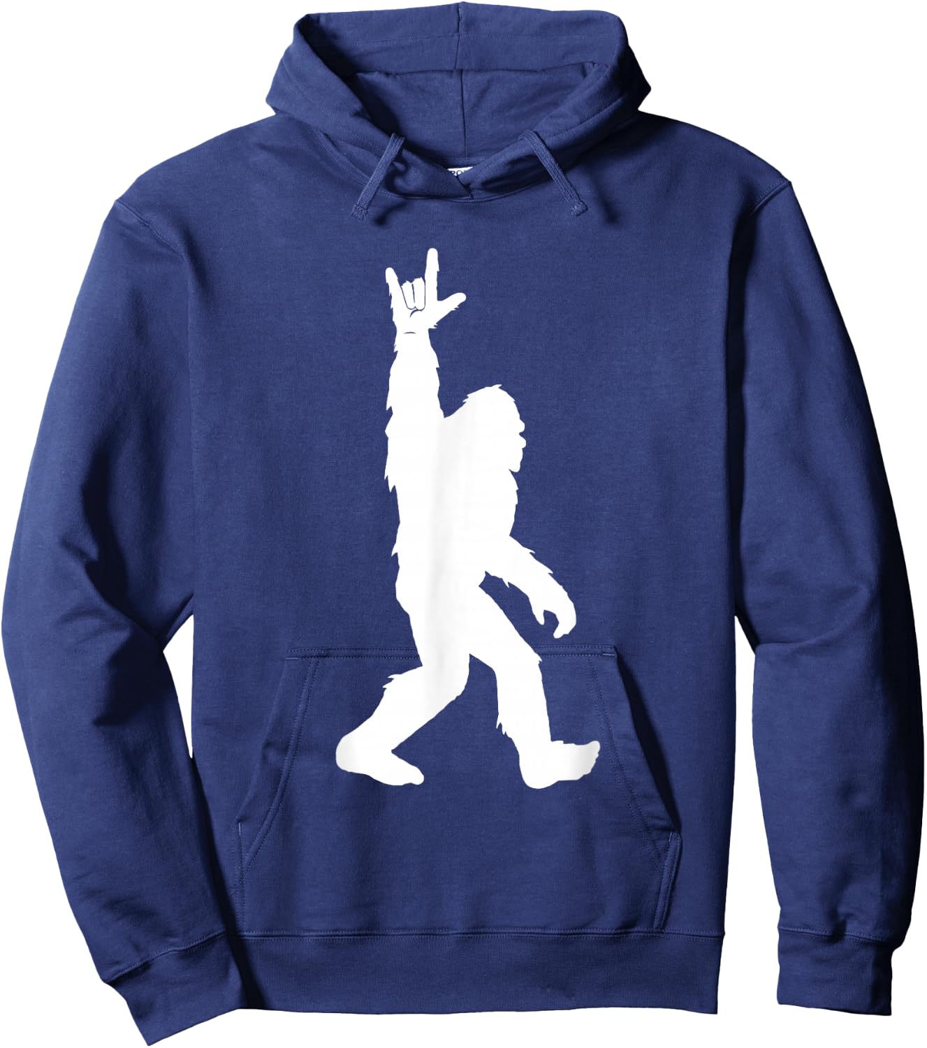 Bigfoot I Love You Hand Sign Language for Sasquatch Hunters Hoodie - Hoodie | Navy