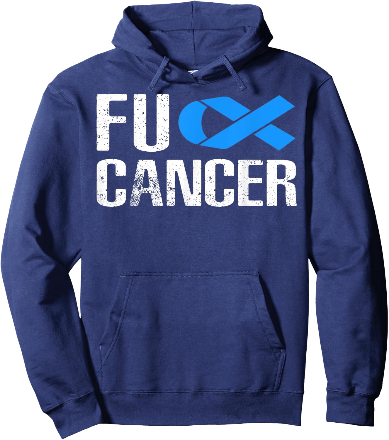 Fuck Cancer - Fuck Colon Cancer Awareness Hoodie - Hoodie | Navy