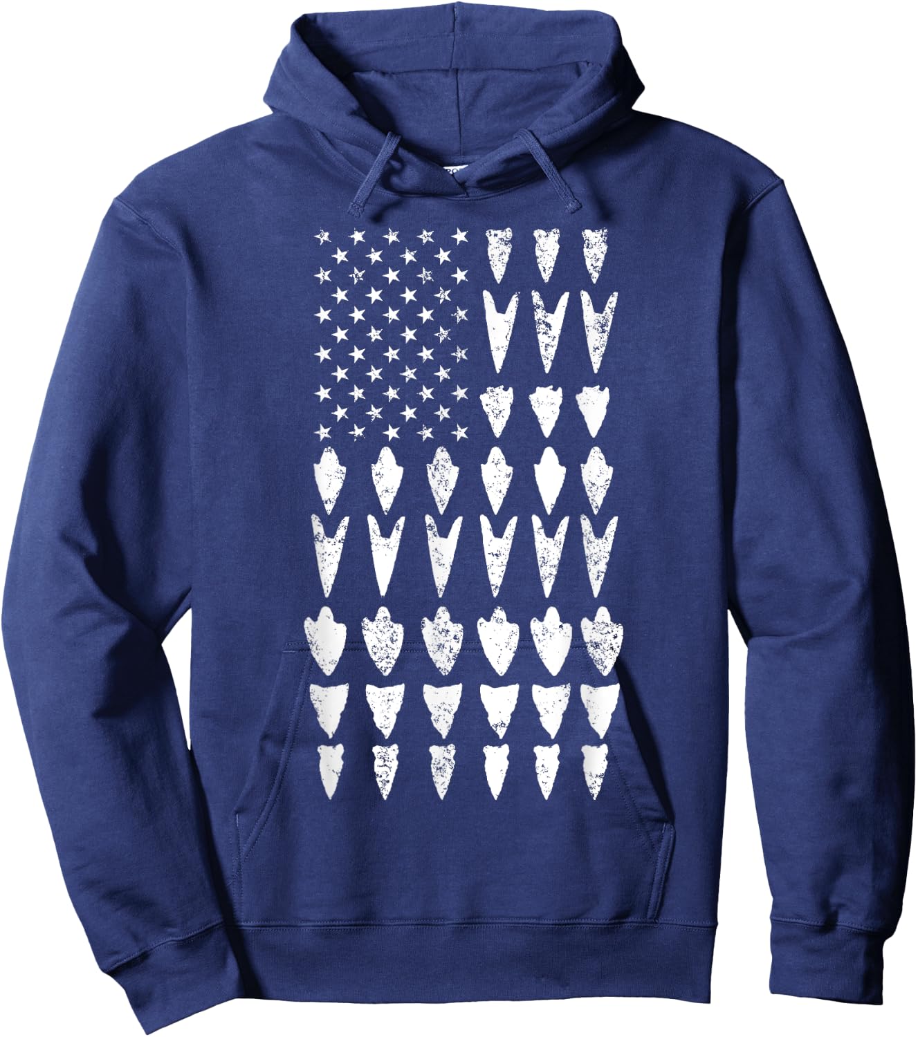 Arrowhead Hunting Collector USA Flag Hunt Hunter Men Hoodie - Hoodie | Navy