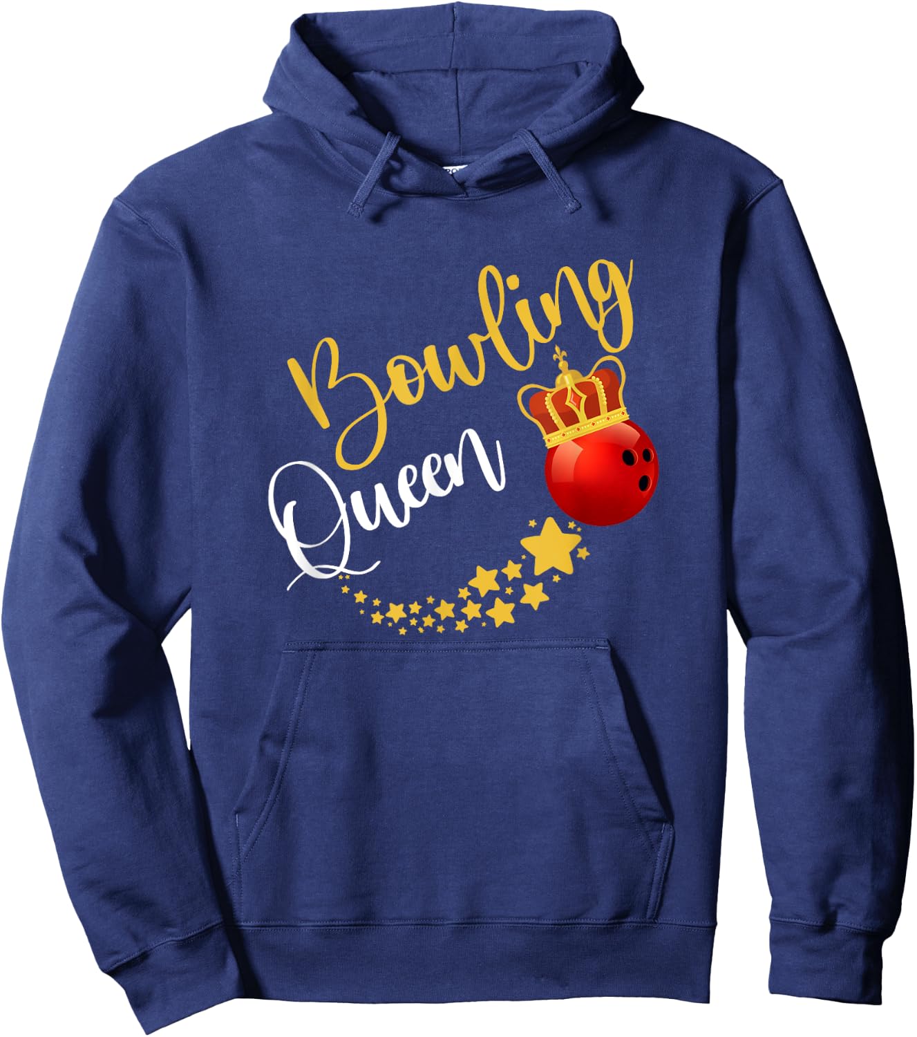 Bowling Alley Bowl Pins Bowler Queen Women Gift Bowling Hoodie - Hoodie | Navy
