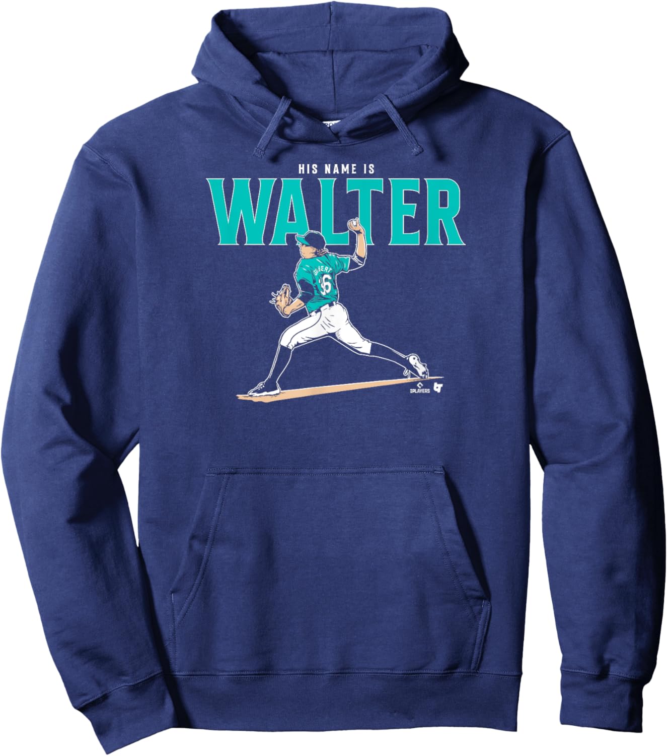 Logan Gilbert - His Name is Walter - Seattle Baseball Hoodie - Hoodie | Navy