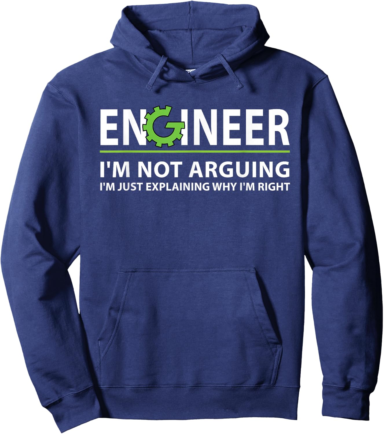 Funny Engineer I'm Not Arguing Apparel Engineer I'm Not Arguing, I'm Just Explaining Why I'm Right Adult Black Small Classic Fit Short Sleeve Hoodie - Hoodie | Navy