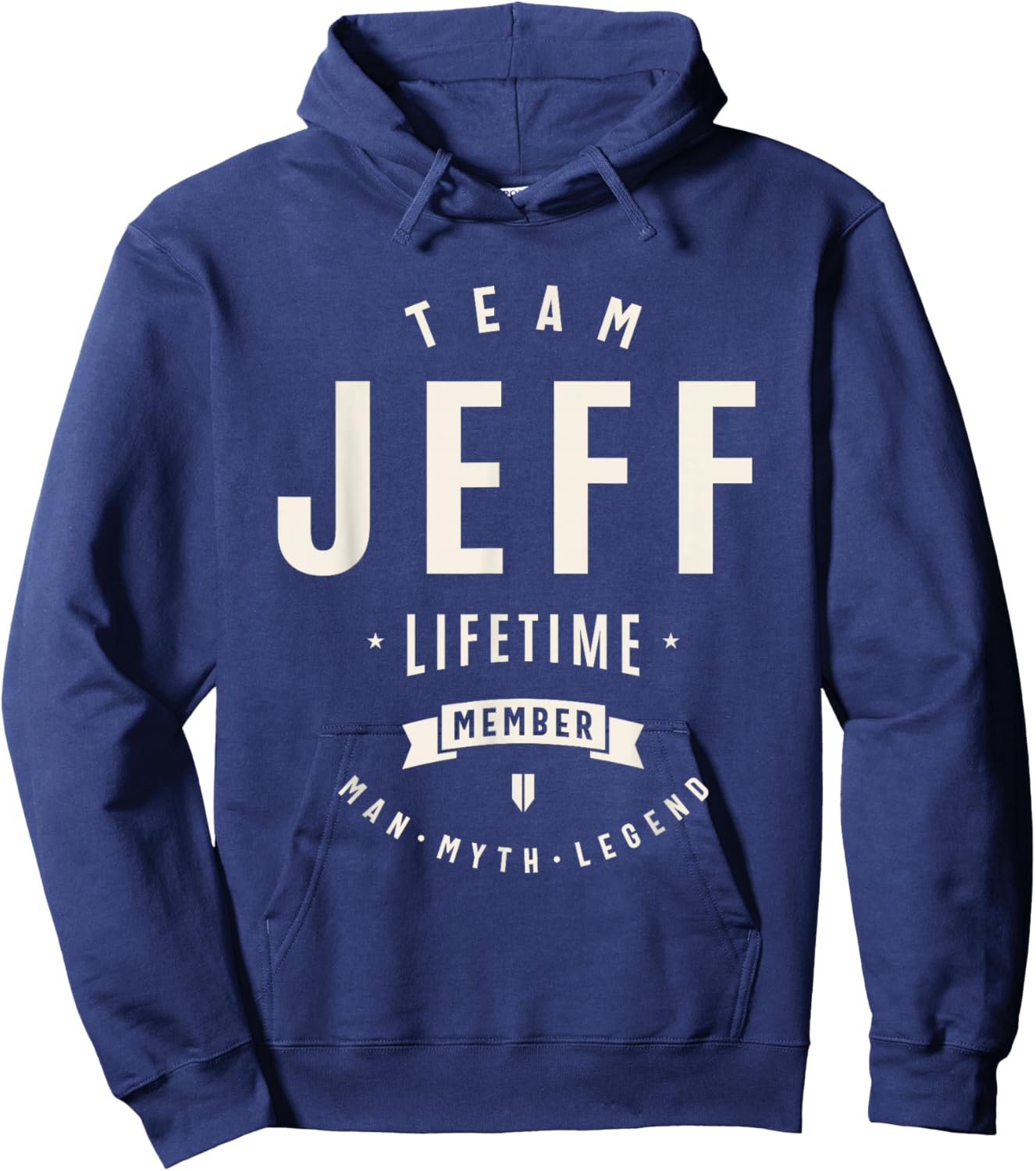 Team Jeff Lifetime Member Funny Name Jeff , Small, Black Hoodie - Hoodie | Navy