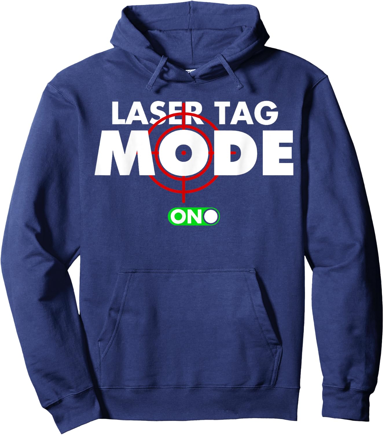 Funny Laser Tag Mode On Gift Shooting Game Birthday Party Hoodie - Hoodie | Navy