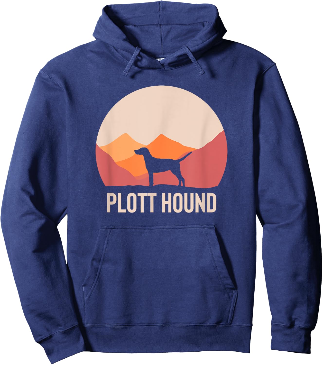 Plott Hound Cute Silhouette Hoodie - Hoodie | Navy