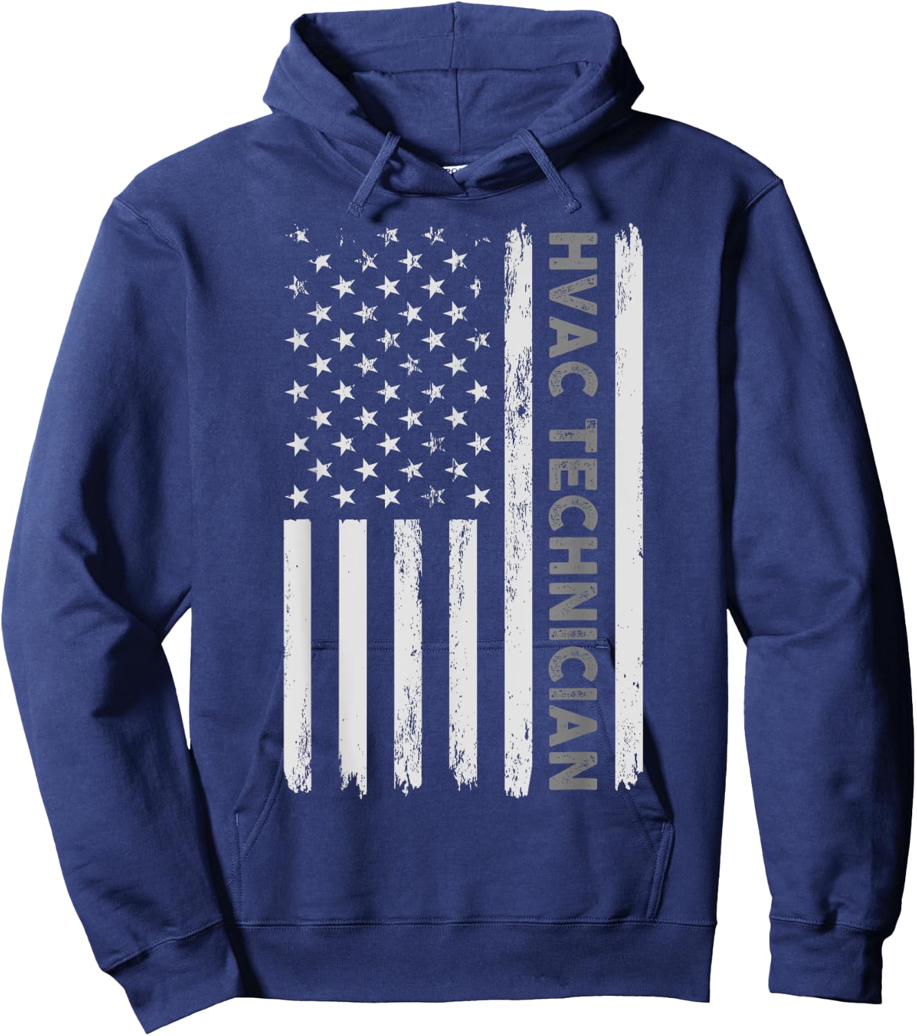 US HVAC Technician Gift USA Repairman Men Fourth Of July Hoodie - Hoodie | Navy