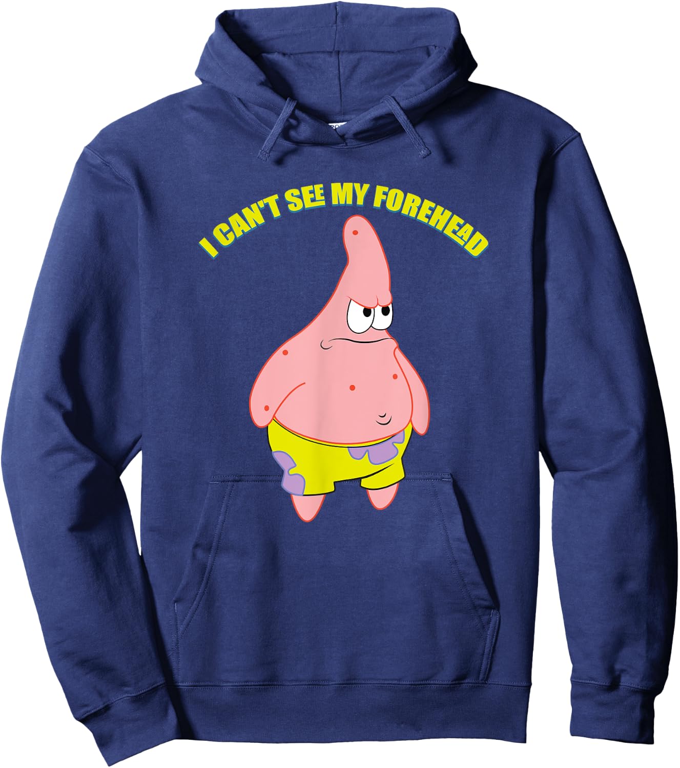Mademark x SpongeBob SquarePants - Patrick Star - I Can't See my Forehead Hoodie - Hoodie | Navy