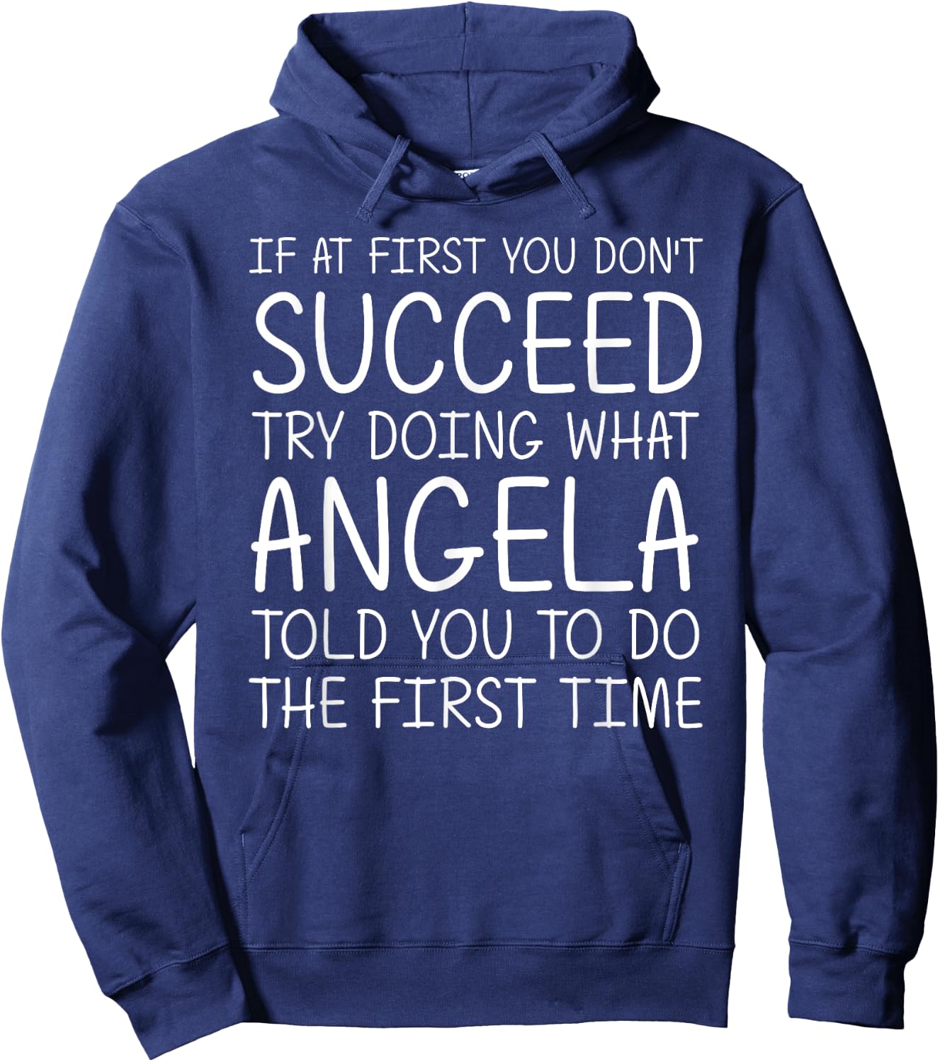 ANGELA Gift Name Personalized Birthday Funny Christmas Joke Hoodie - Hoodie | Navy