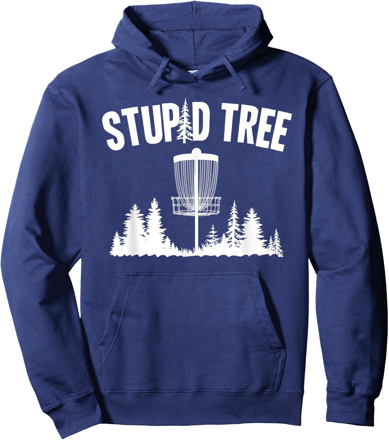 Stupid Tree Disc Golf Frolfing Funny Frisbee Golf Hoodie - Hoodie | Navy