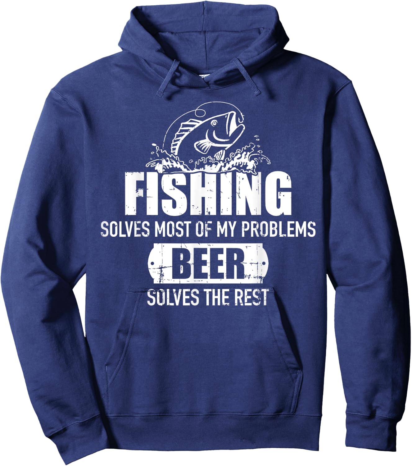 Fishing solves most of my problems beer solves the rest Hoodie - Hoodie | Navy
