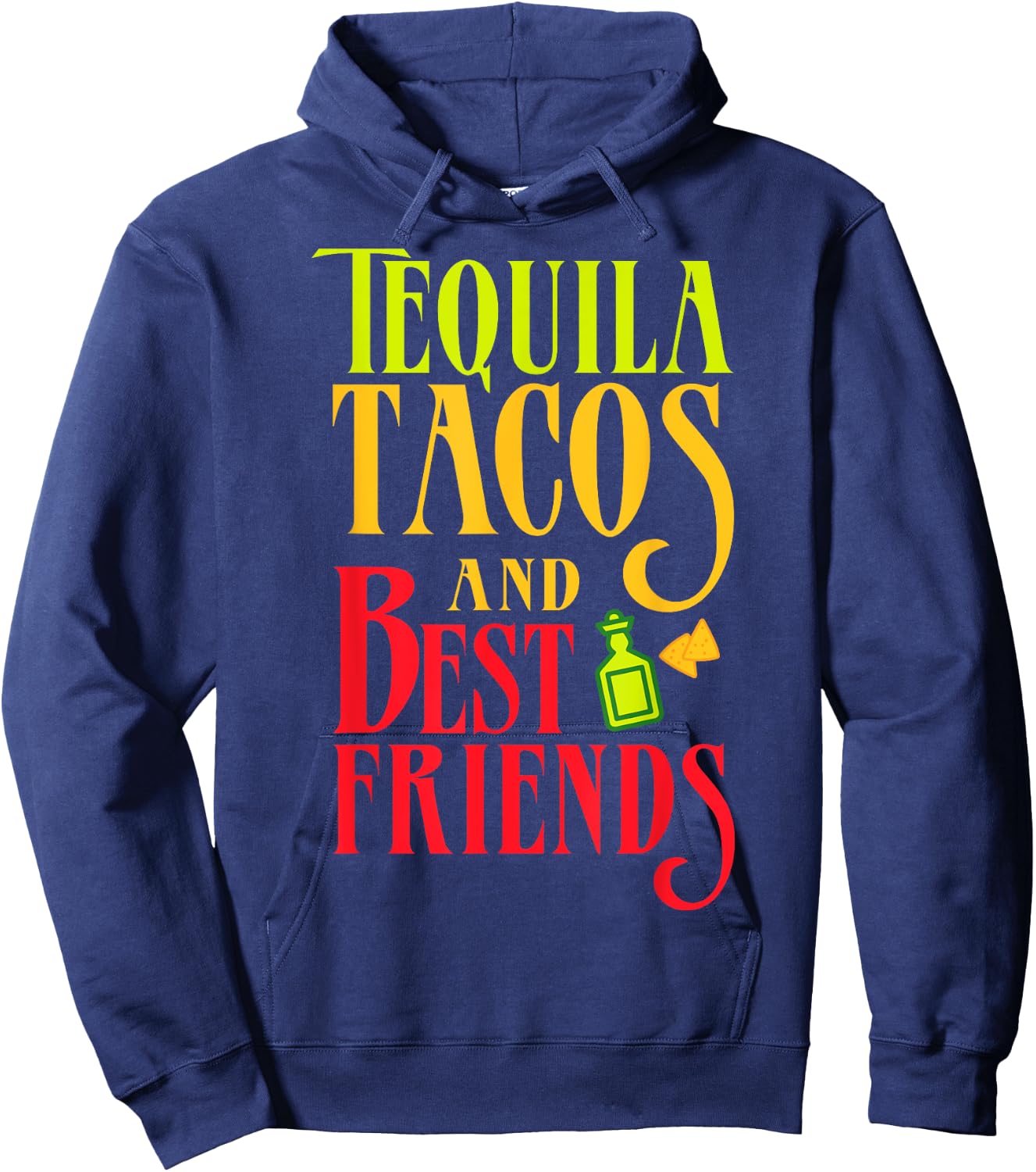 Tequila Tacos and Best Friends Taco Tuesday Shirt Hoodie - Hoodie | Navy