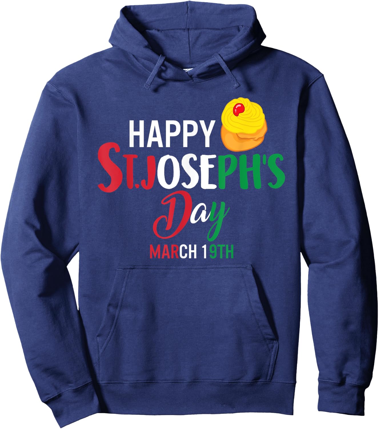 Happy St Josephs Day Jesus Catholic Christian March Sfingi Hoodie - Hoodie | Navy