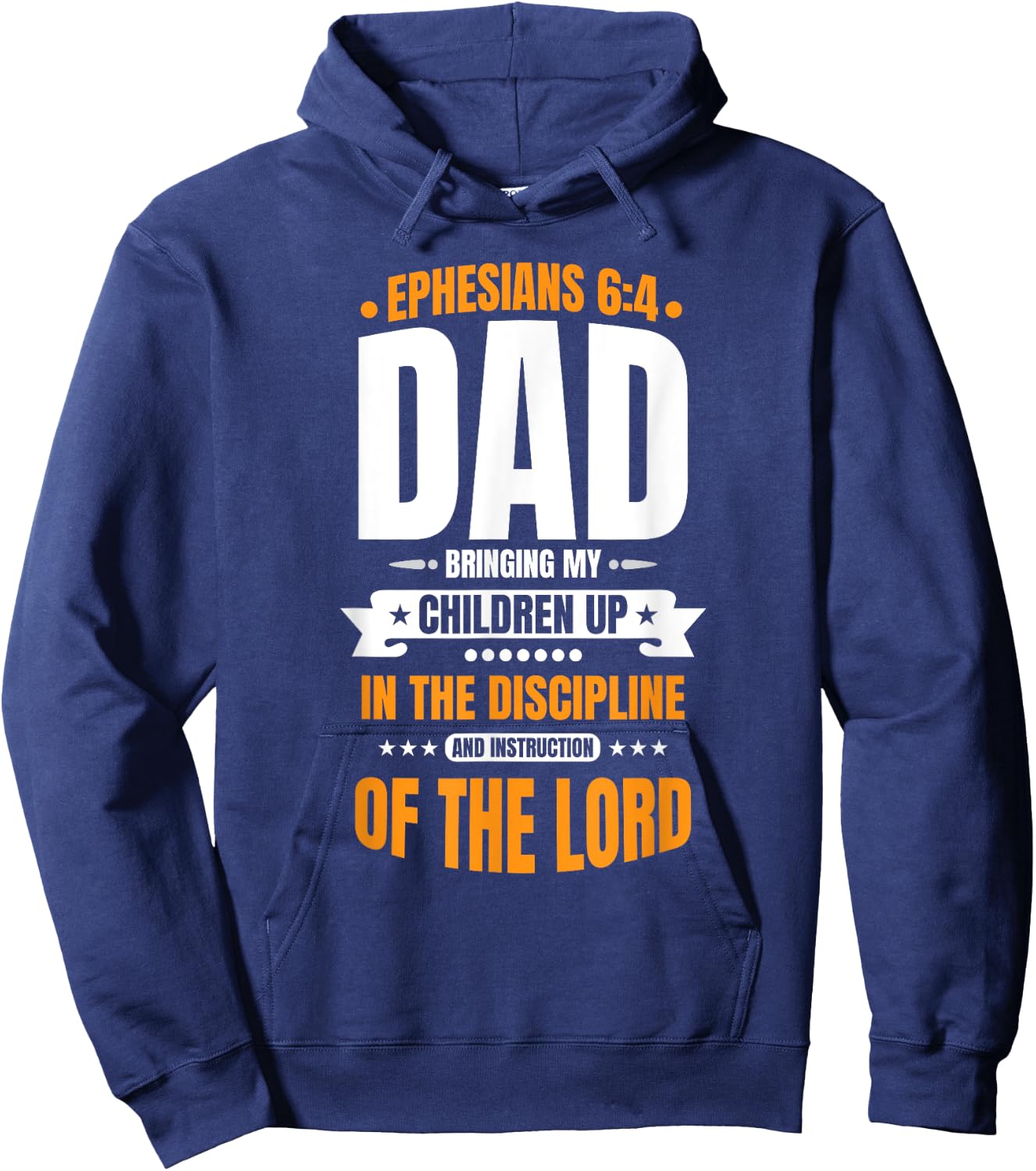 Christian Father's Day Blessed Dad Ephesians 6:4 Hoodie - Hoodie | Navy