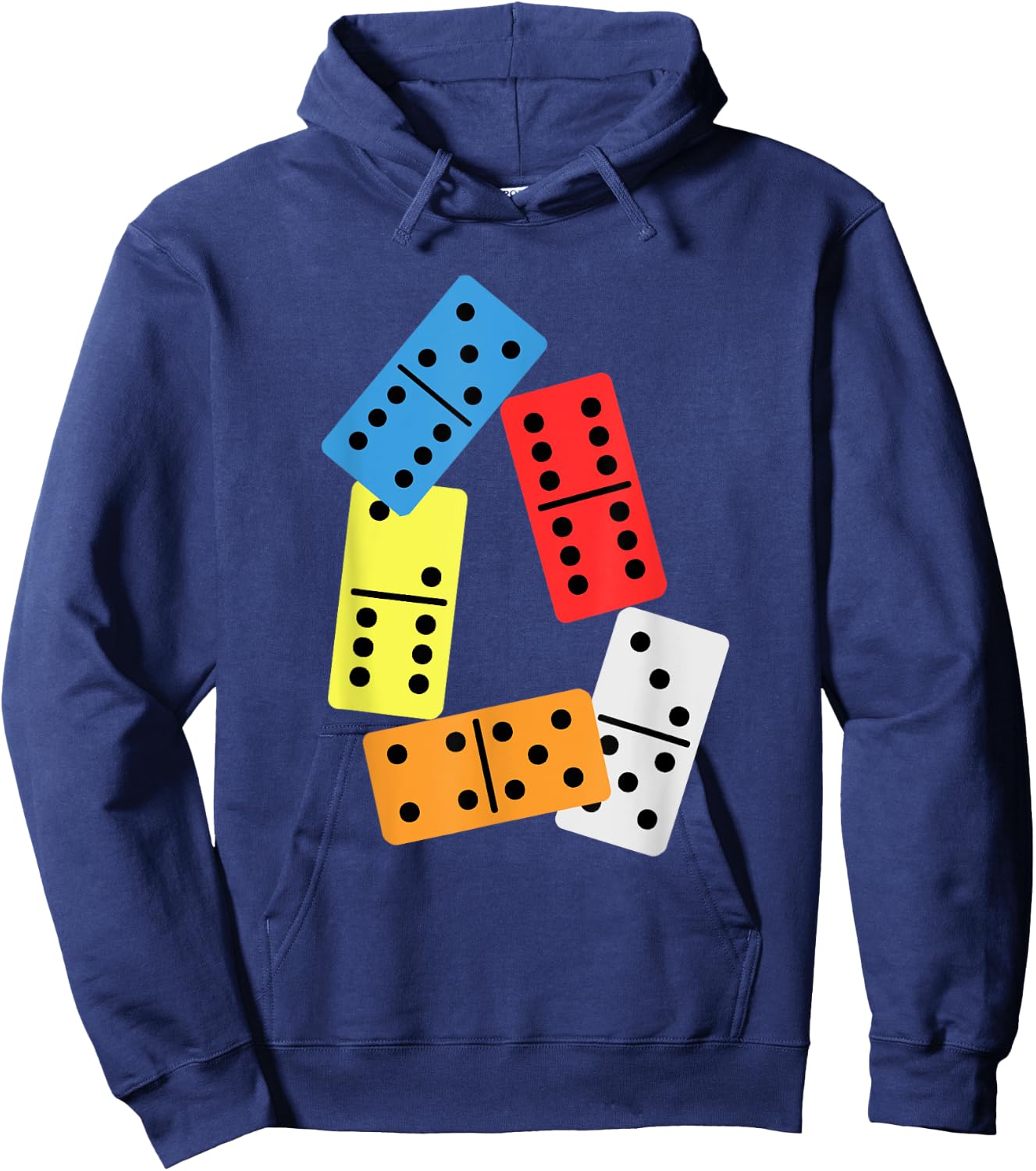Colorful Domino Tiles Dominoes Domino Effect Tactics Gift Hoodie - Hoodie | Navy
