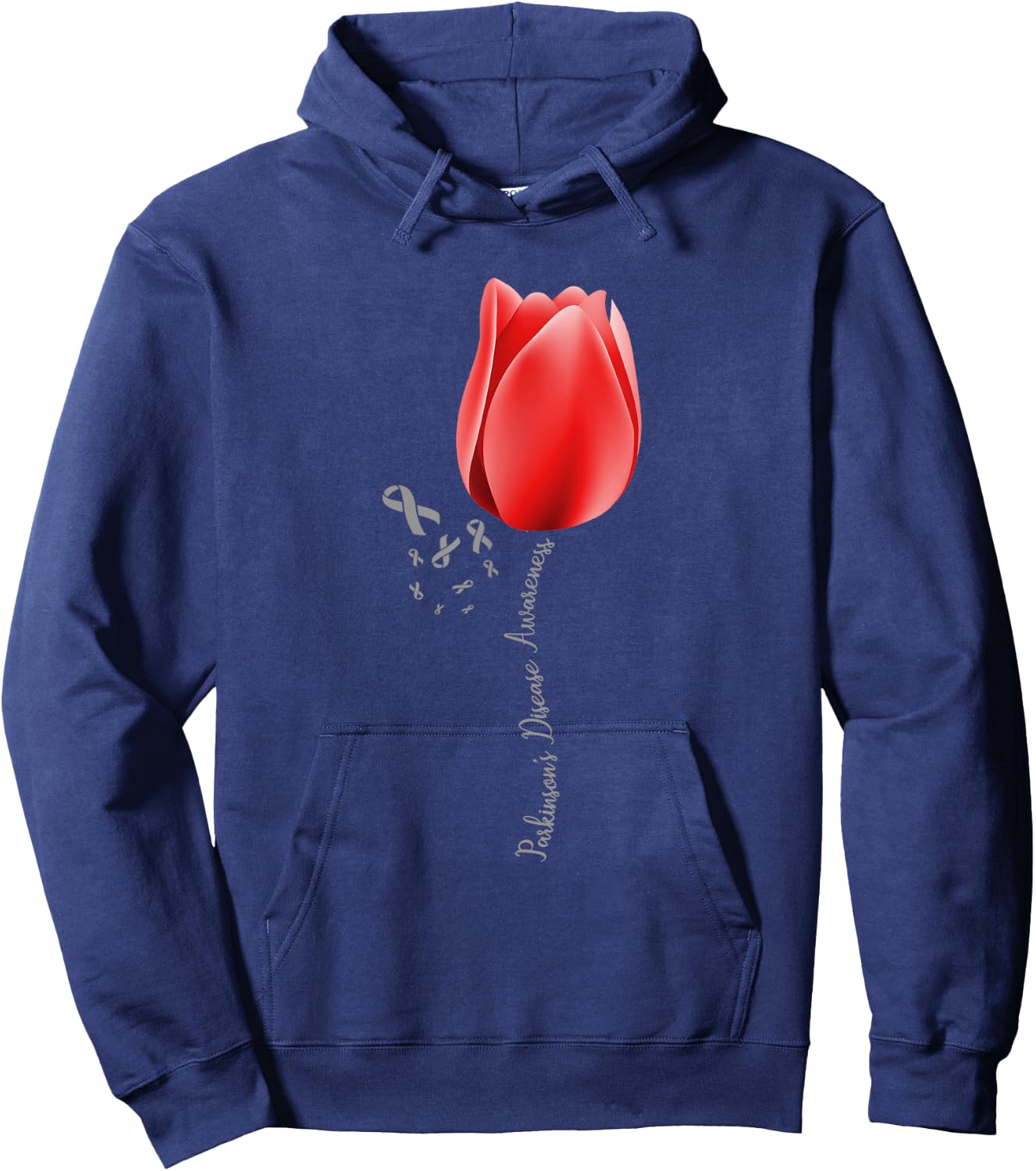Parkinson Disease Awareness Tulip April Month Pretty Hoodie - Hoodie | Navy