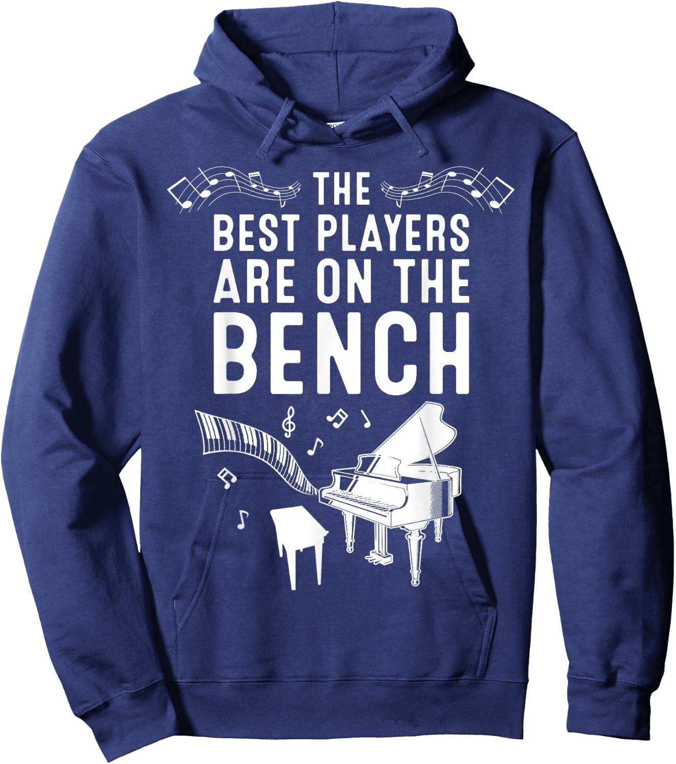 Funny Piano Player Gift Cute Bench Pianist Hoodie - Hoodie | Navy