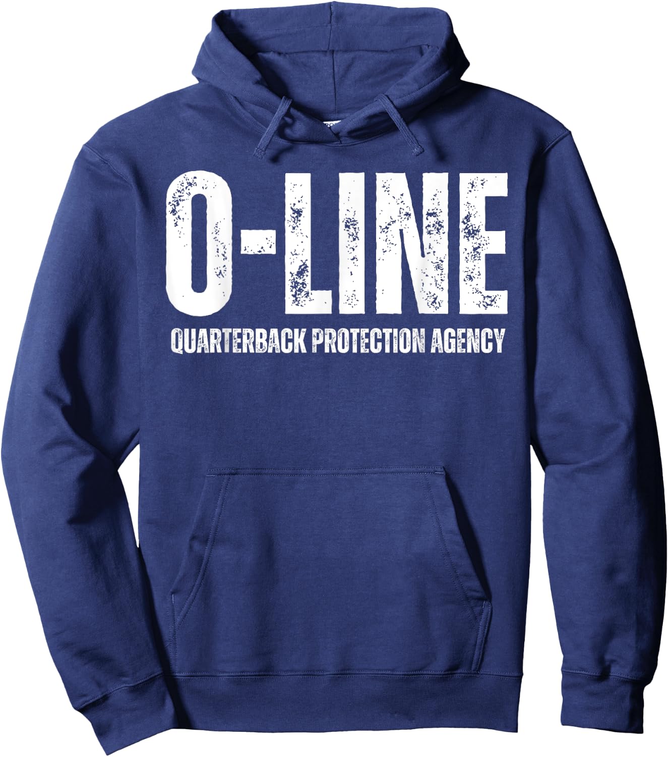 O-Line Quarterback Protection Agency Football Offensive Line Hoodie - Hoodie | Navy