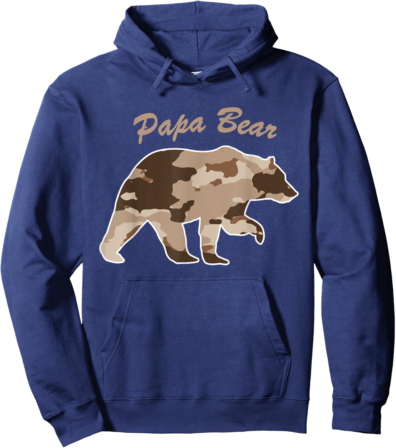 Camouflage Daddy Bear Family Camo Hunting - Papa Bear Hoodie - Hoodie | Navy