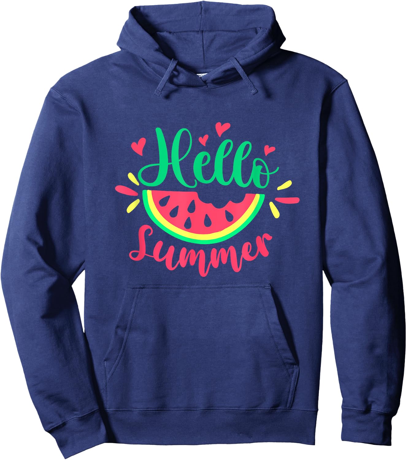 Hello Summer Watermelon Summertime Summer Vacation Women Girls Kids Hoodie - Hoodie | Navy