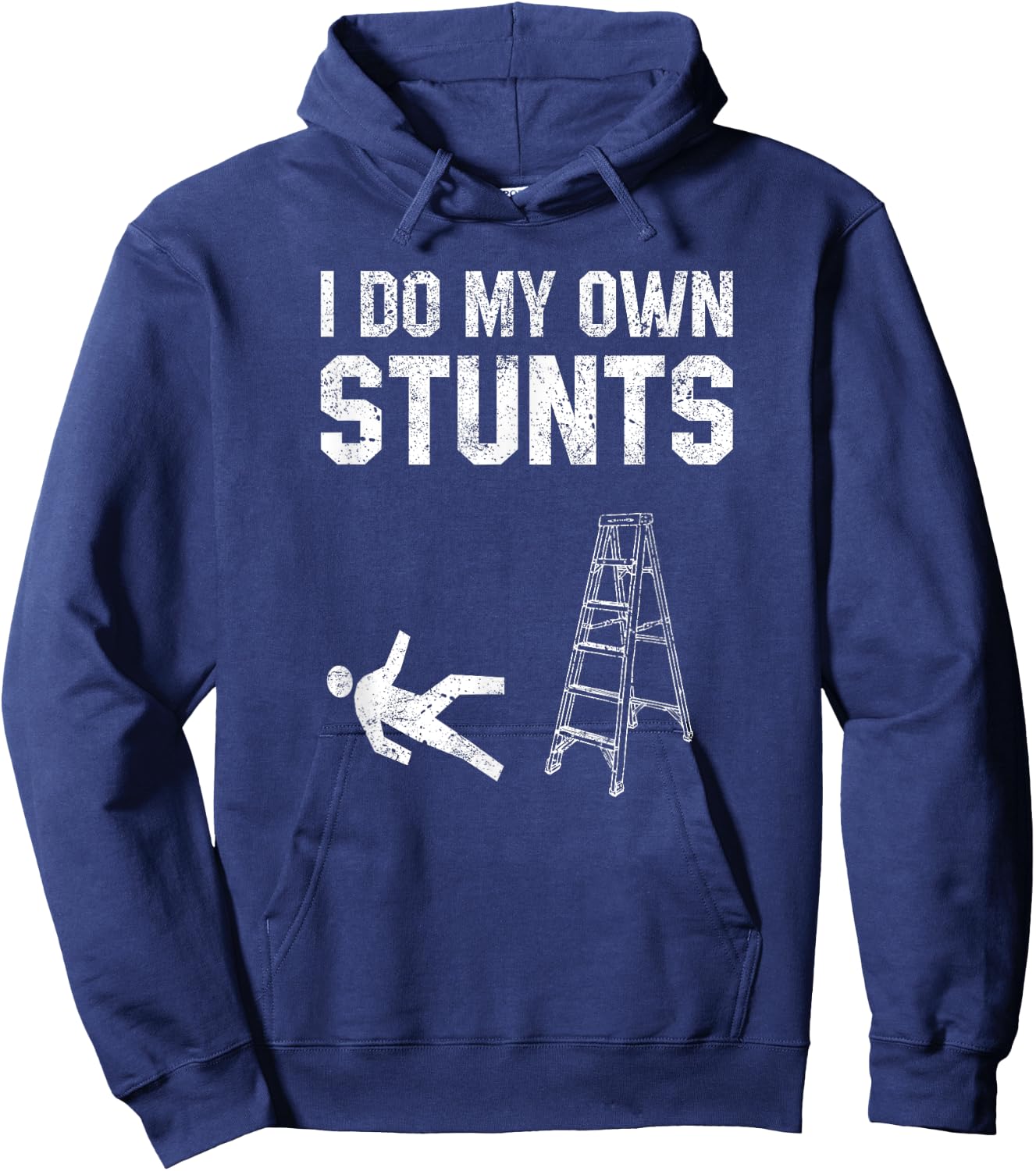 Funny Ladder Fall Gift Broken Bone Hand Get Well Soon Women Hoodie - Hoodie | Navy