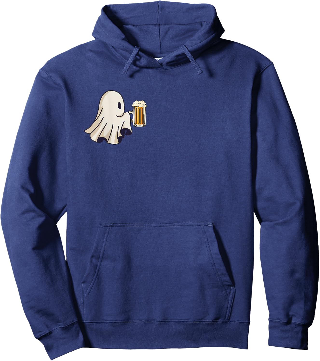 Spooky Season Cute Little Ghost Beer Halloween Costume Hoodie - Hoodie | Navy
