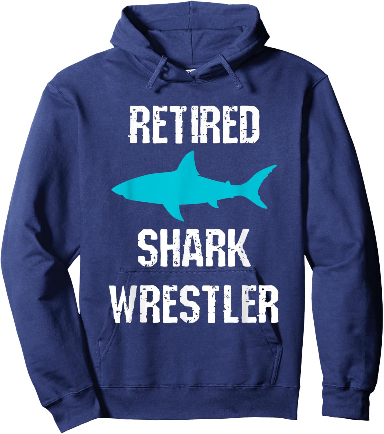 Funny Amputee Leg Arm Amputation Retired Shark Wrestler Joke Hoodie - Hoodie | Navy