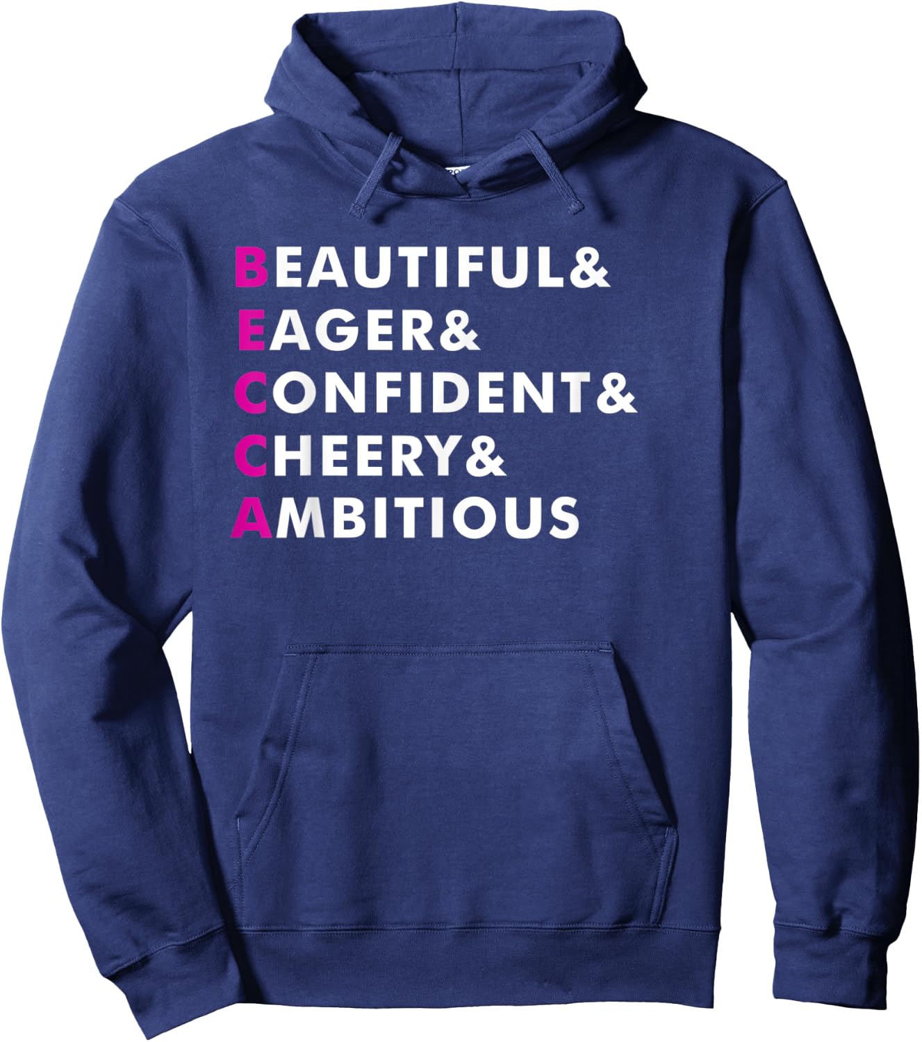 Becca Name Shirt Personalized Gift Hoodie - Hoodie | Navy