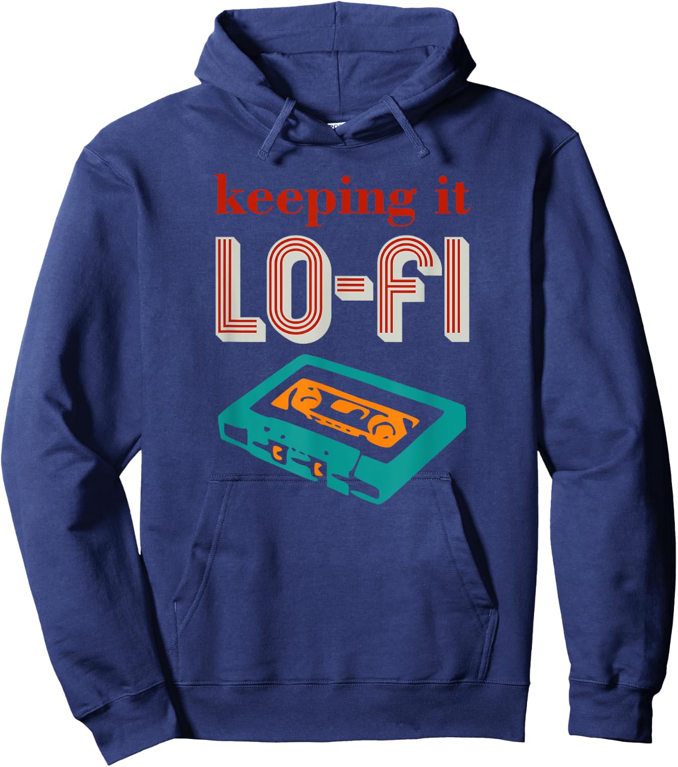 Lo-Fi music, retro cassette vibes, Low Fidelity chilling Hoodie - Hoodie | Navy