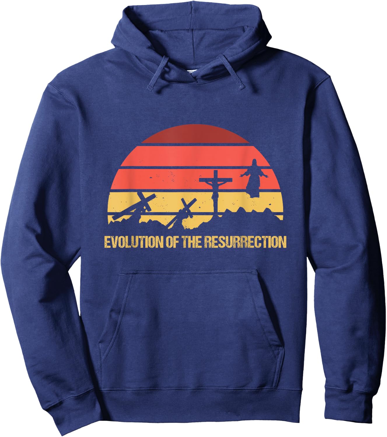 Resurrection Evolution Jesus Christ Religion Prayer God Gift Hoodie - Hoodie | Navy
