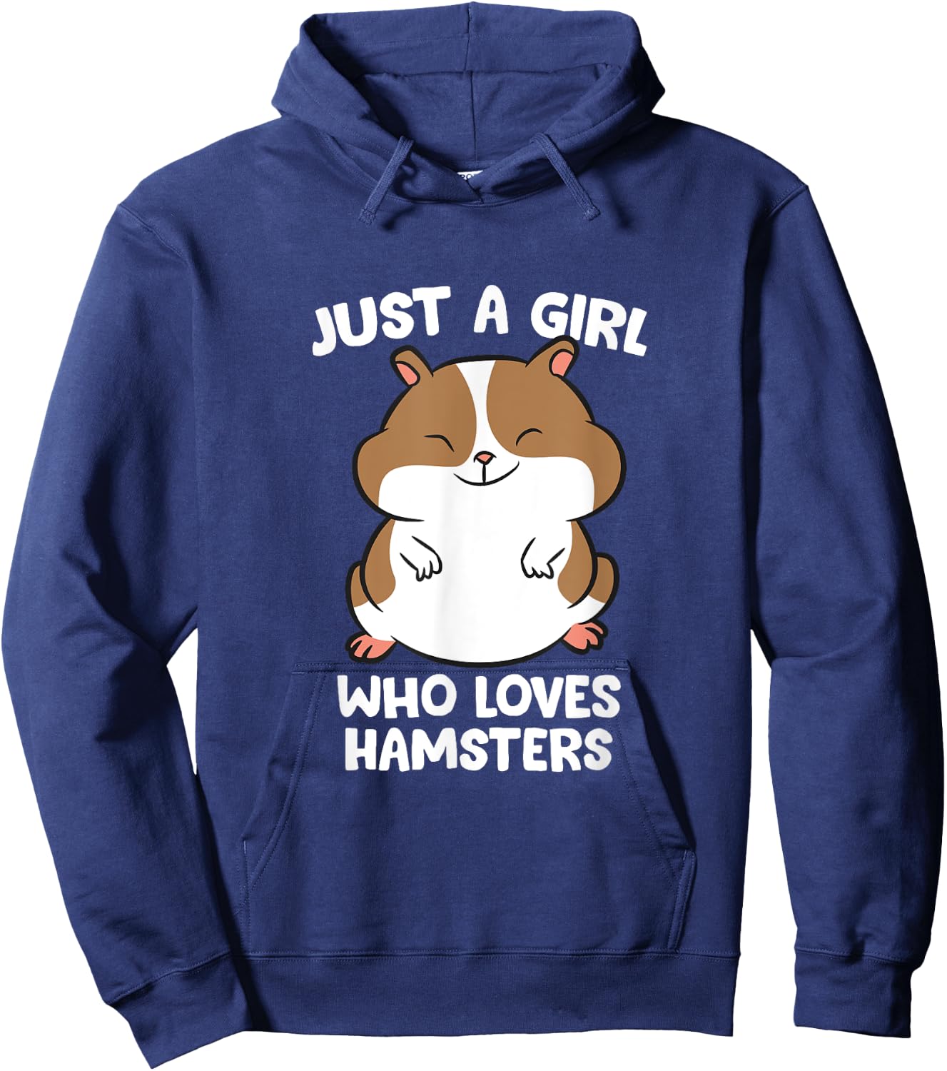 Just a Girl Who Loves Hamsters Cute Hamster Girl Hoodie - Hoodie | Navy