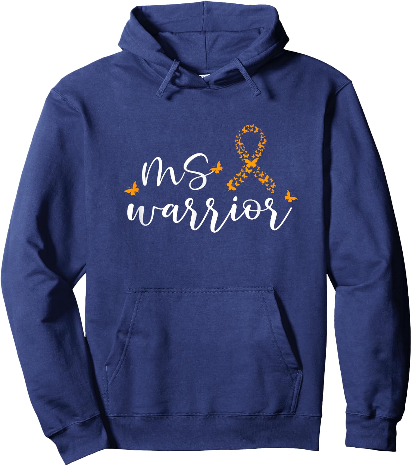 MS Awareness Month Multiple Sclerosis MS Warrior Butterfly Hoodie - Hoodie | Navy
