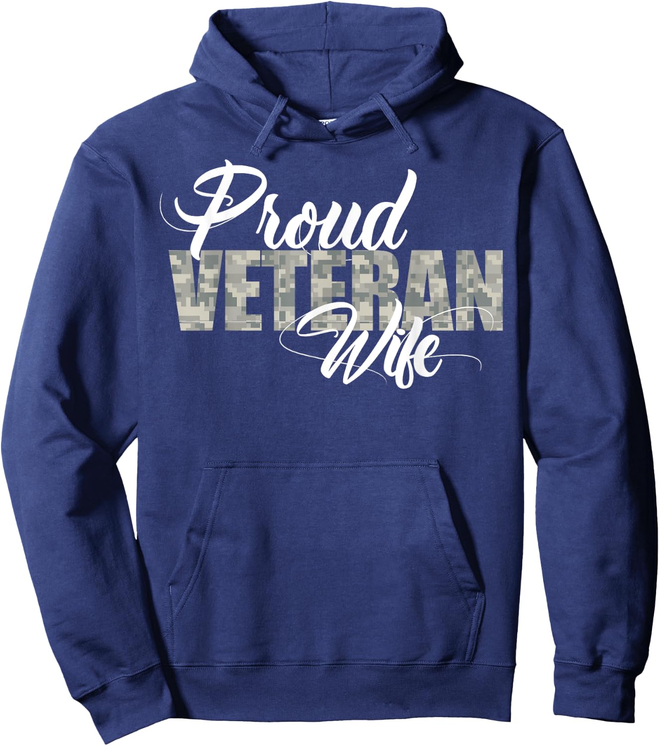 Proud Veteran Wife for the Proud Wife of a Vet Hoodie - Hoodie | Navy