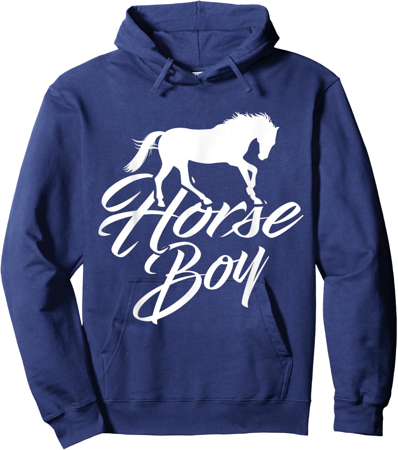 Funny Horse Riding Boy Horseback Riding Horse Boy Hoodie - Hoodie | Navy