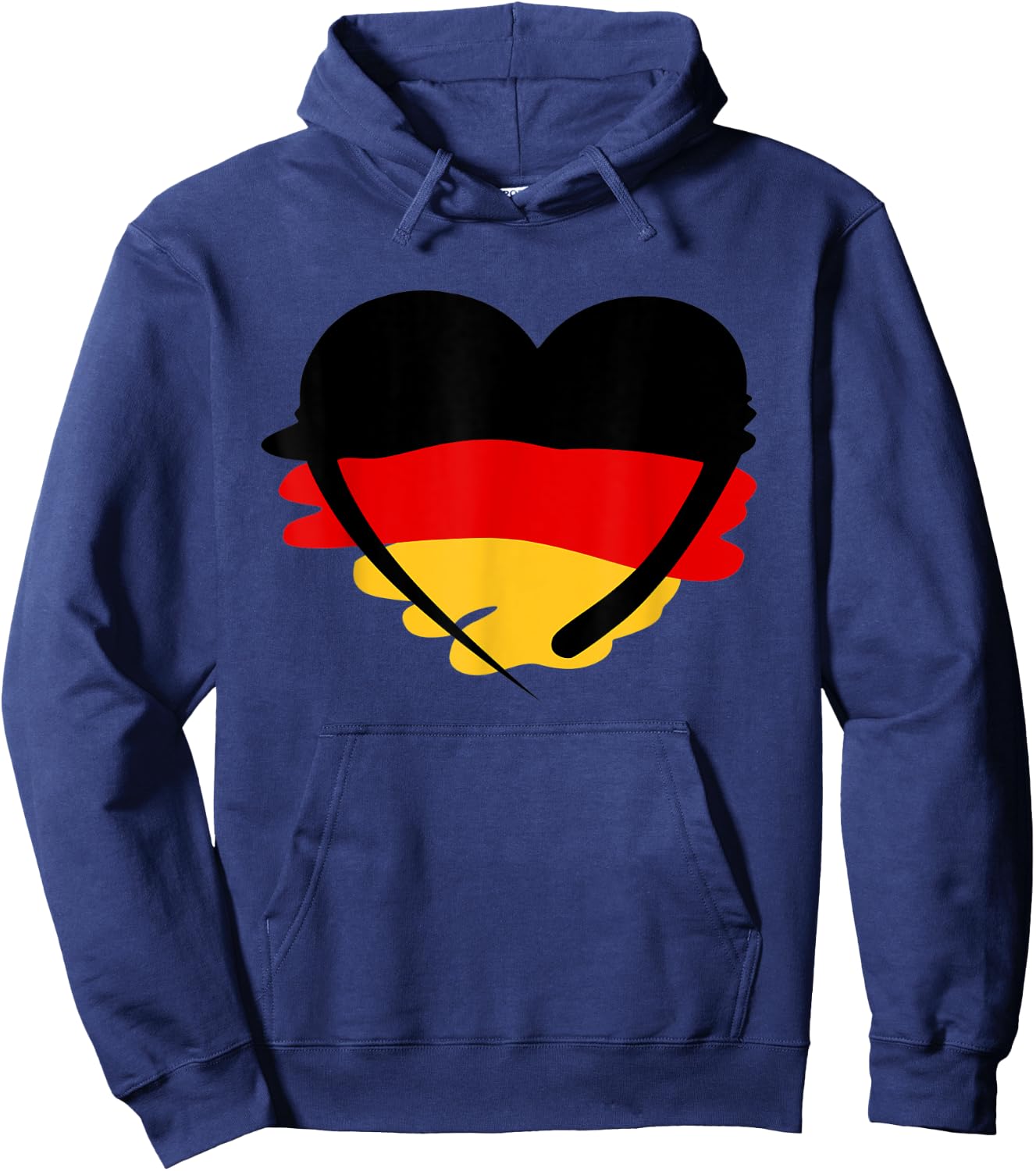 German Flag Heart Deutschland I Love Germany Hoodie - Hoodie | Navy