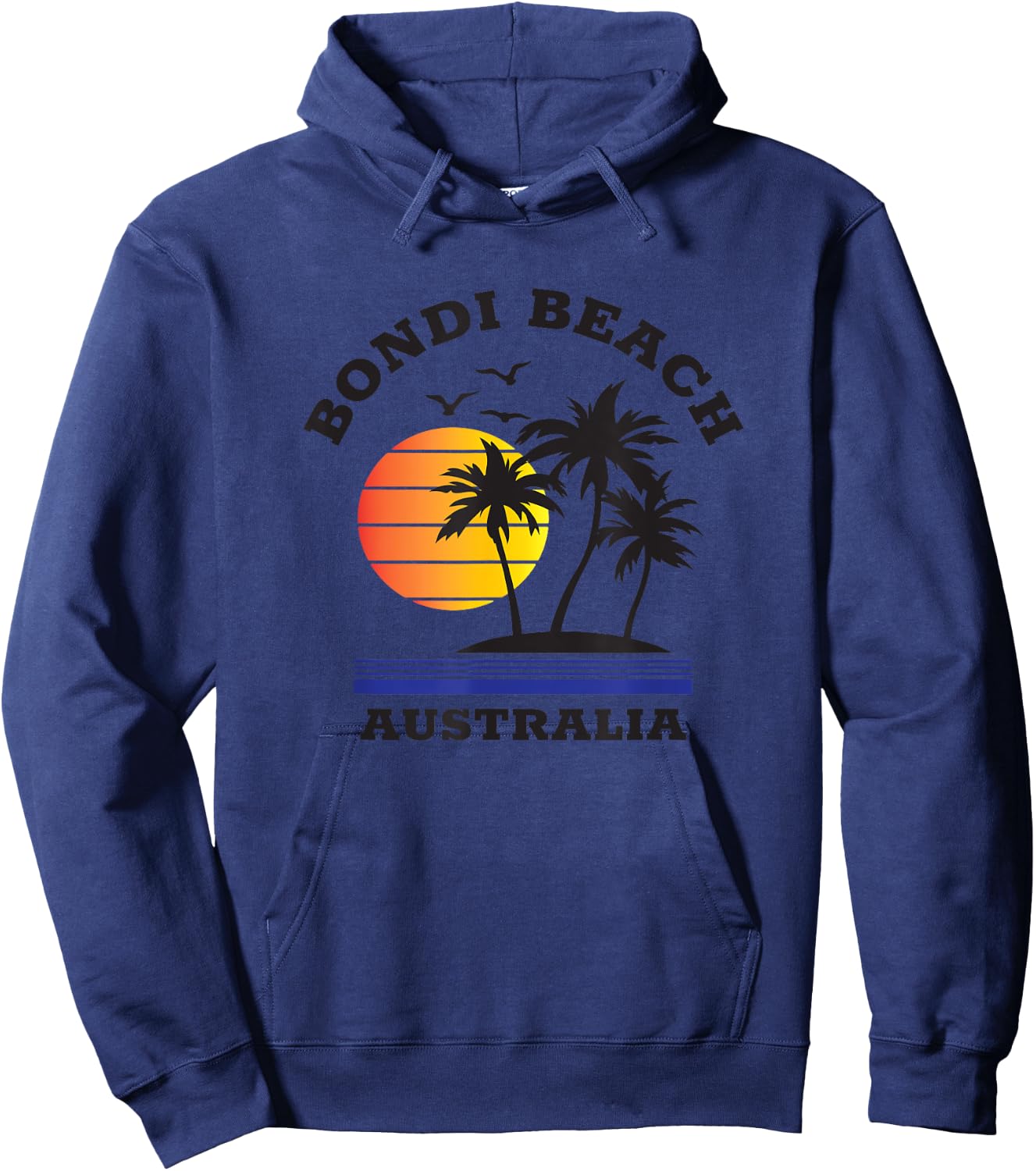 Fun Bondi Beach Australia Beach Sunset Men Women Novelty Art Hoodie - Hoodie | Navy