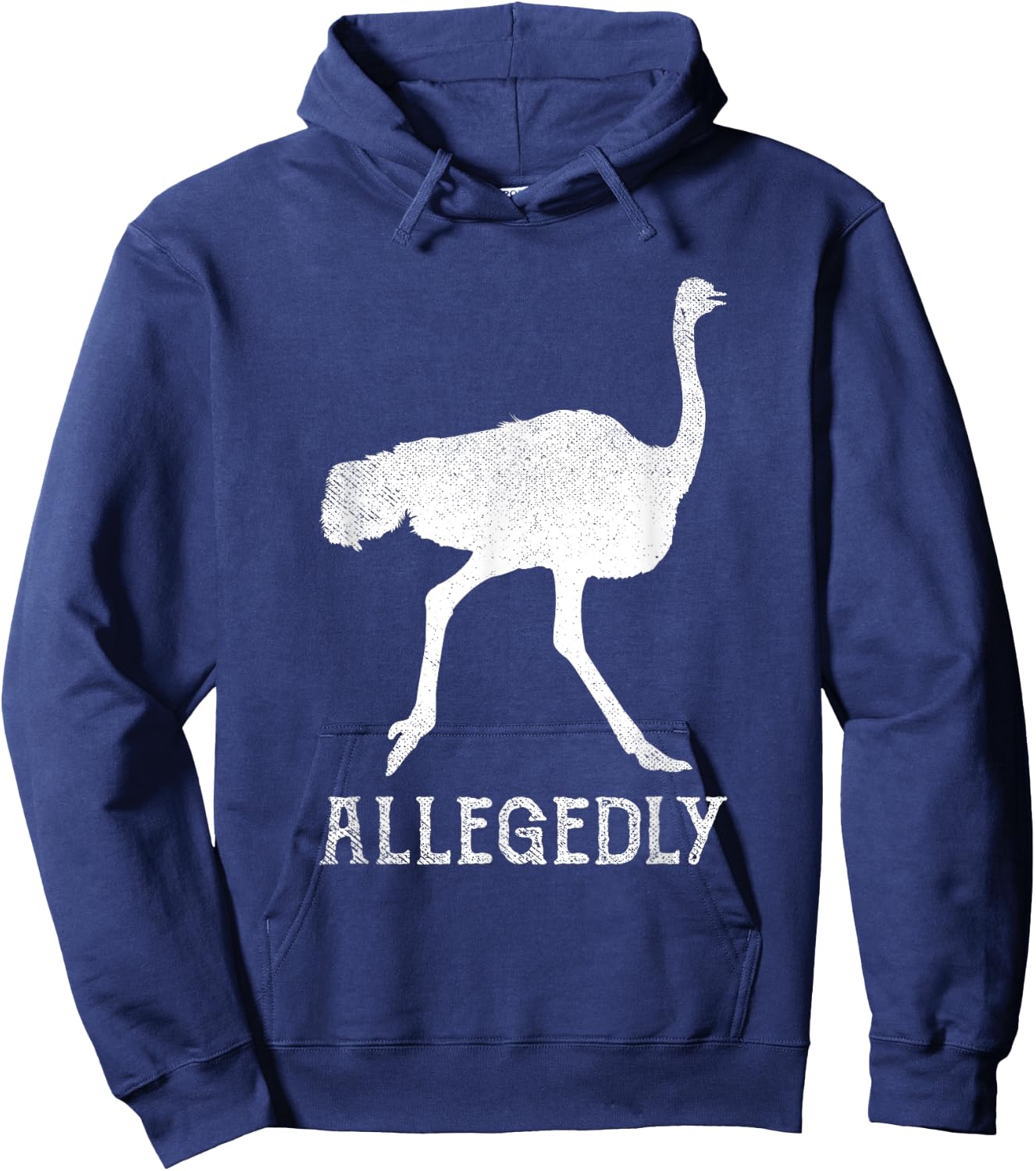 Ostrich Gifts Humor Apparel Men Women Allegedly Ostrich Vintage Funny Bird Lover Hoodie - Hoodie | Navy