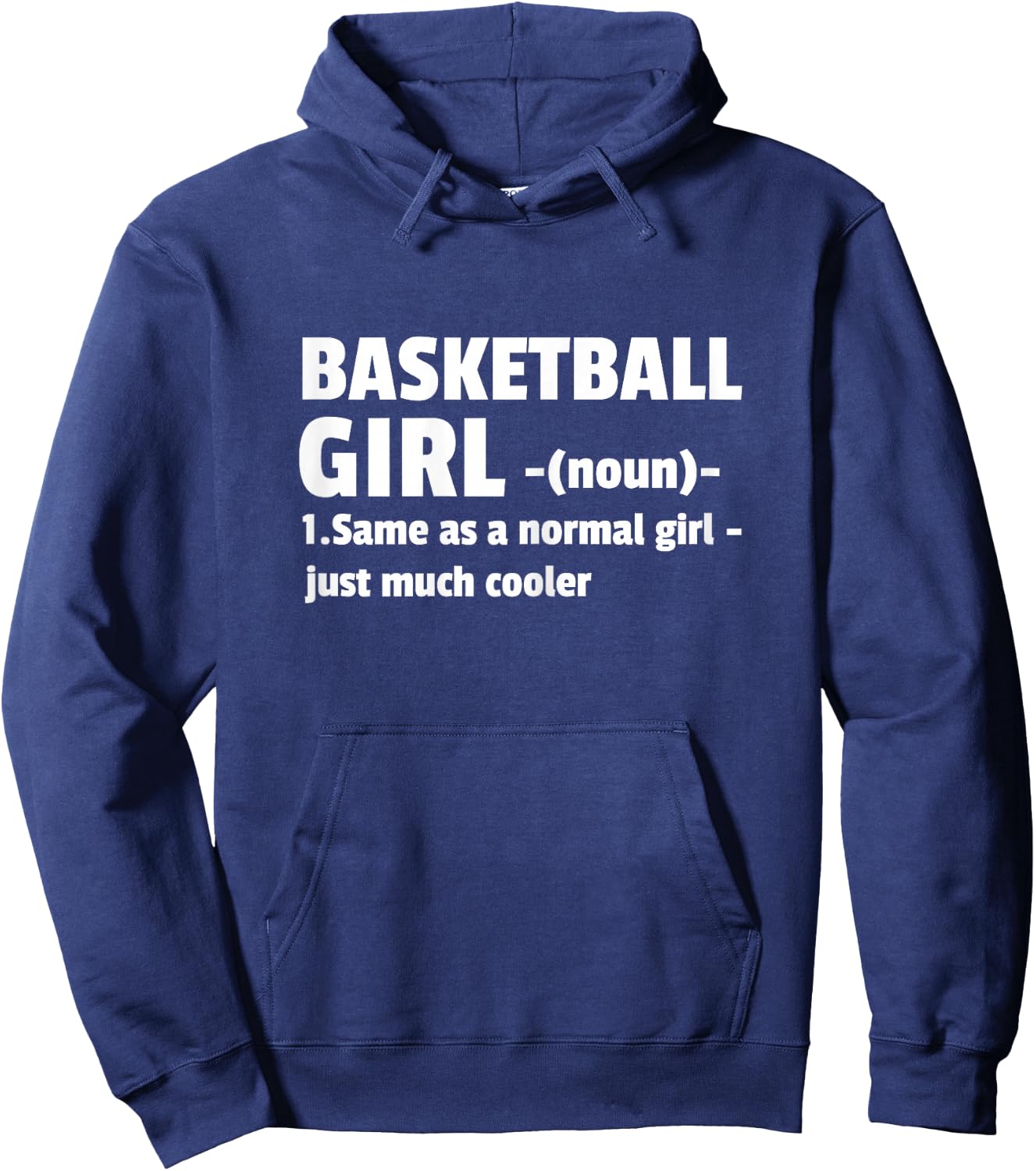 Basketball Shirt Women Teen Girls Basketball Girl Hoodie - Hoodie | Navy