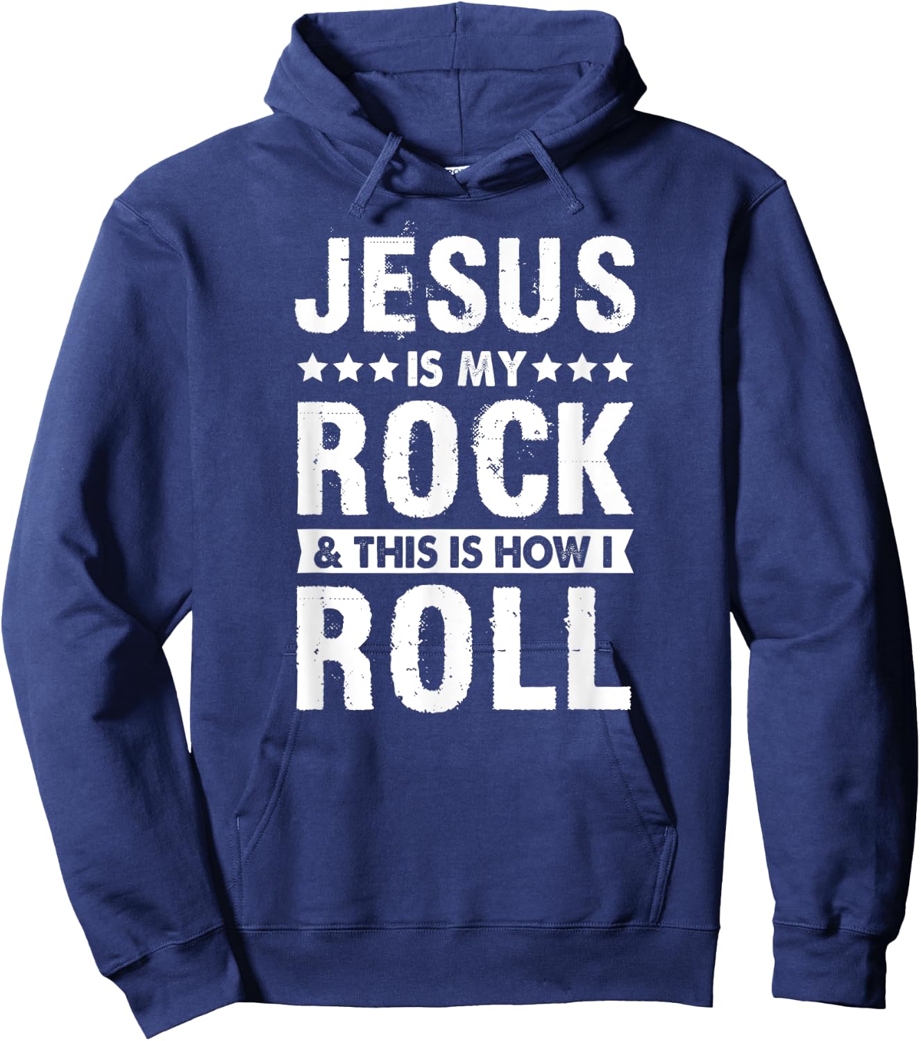 Jesus Is My Rock And This is How I Roll Bible Verse Easter Hoodie - Hoodie | Navy