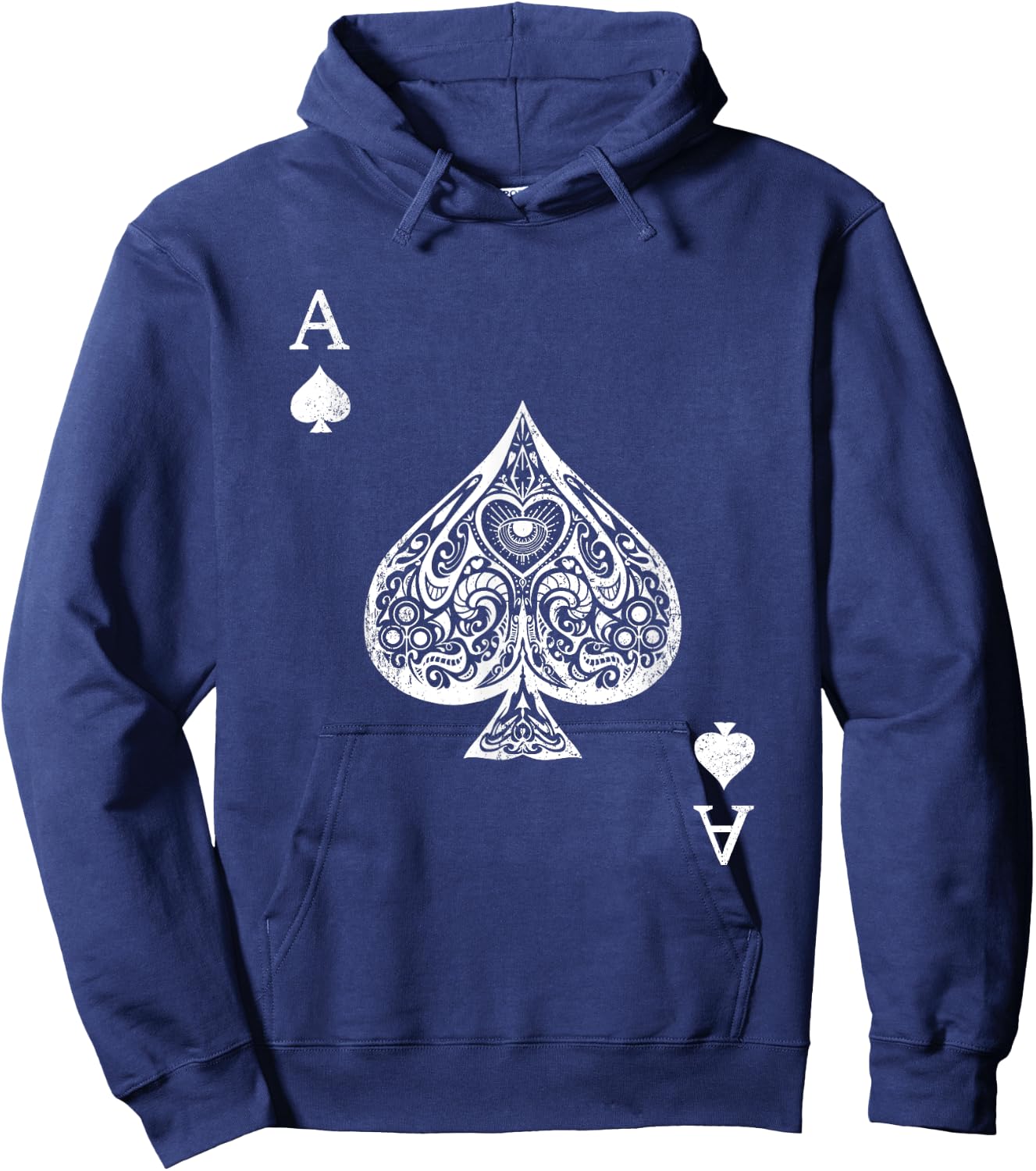 Ace of Spades Costume - Playing Card Costume Ace Spade Hoodie - Hoodie | Navy